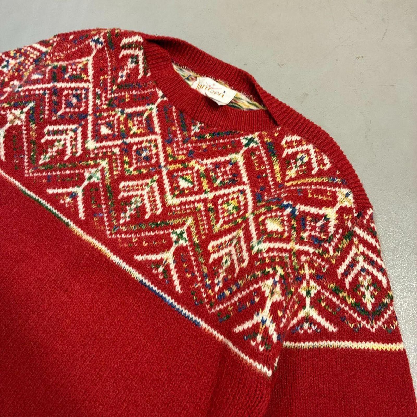 Jantzen Vintage 60s/70s Jantzen Cotton Fair Isle Sweater Size US L / EU 52-54 / 3 - 5 Thumbnail