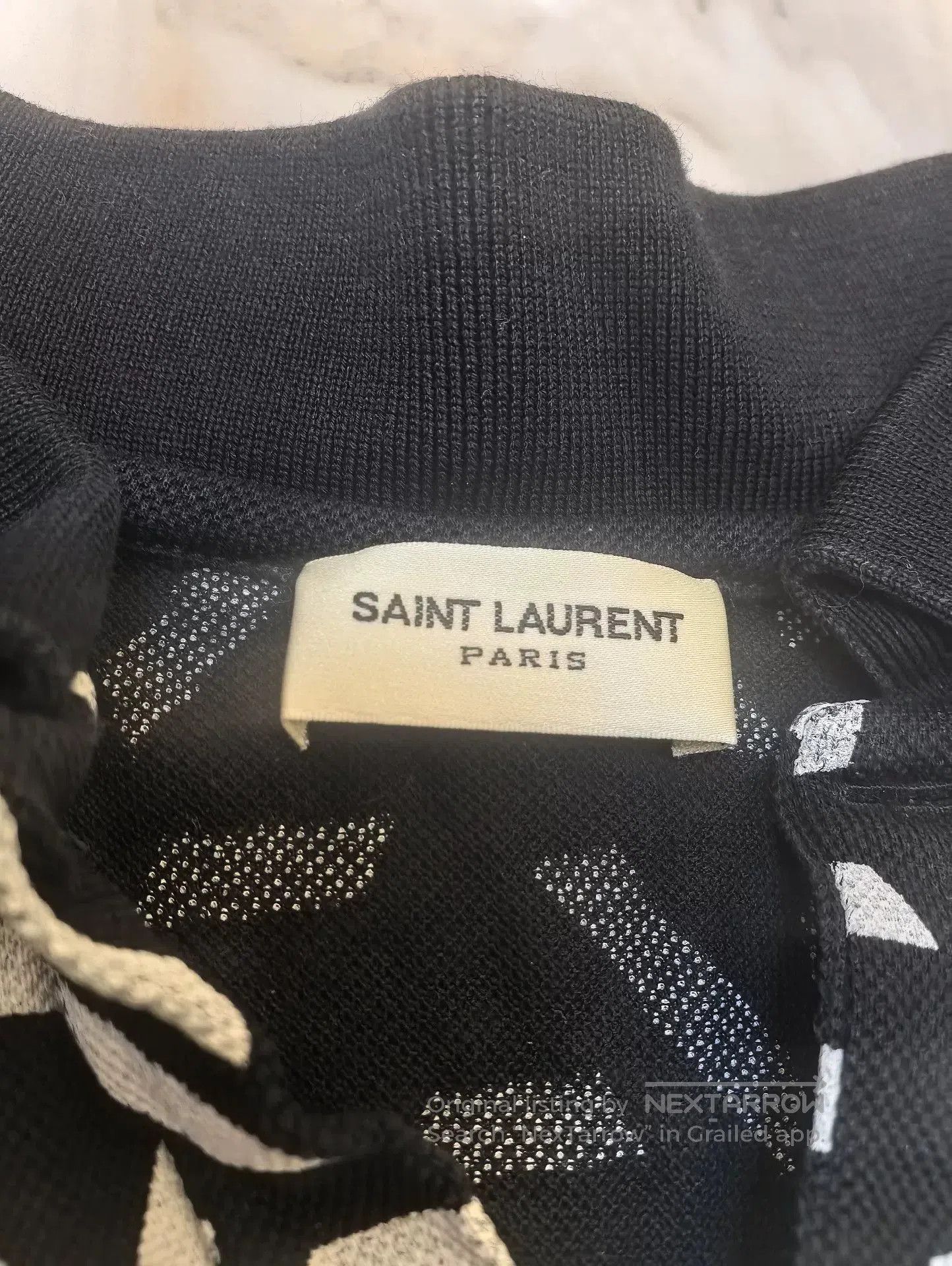 Saint Laurent Paris Saint Laurent Striped Polo Shirt. Size M / US 6-8 / IT 42-44 - 3 Thumbnail