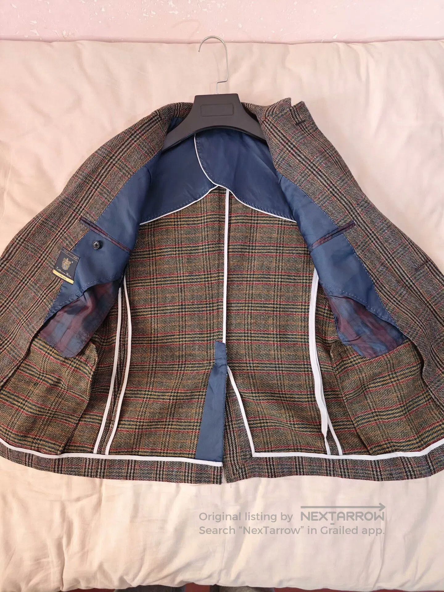 Mazzarelli Italian Marzotto Tweed Custom Suit Jacket. Size US S / EU 44-46 / 1 - 6 Thumbnail