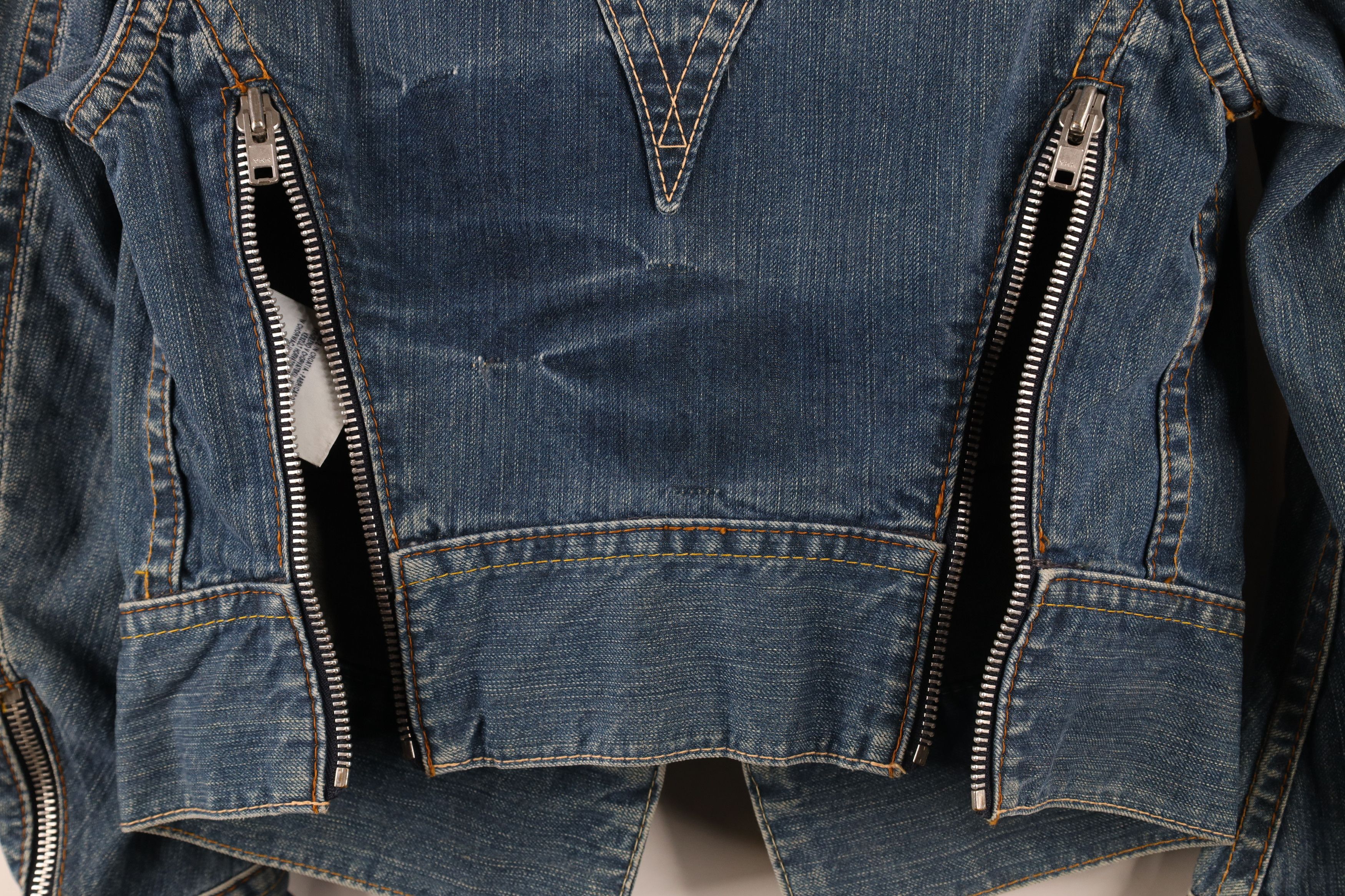 Levi's × Vintage Vintage Y2K Levis Zippered Denim Jean Trucker Jacket Size S / US 4 / IT 40 - 16 Thumbnail