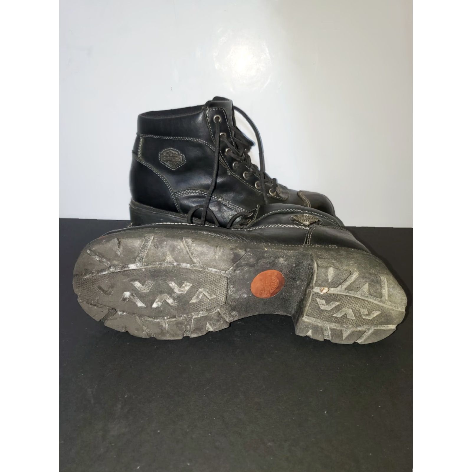 Harley Davidson Harley-Davidson Signature Black Leather Motorcycle Ankle Boot Women's 9 Size US 9 / IT 39 - 8 Thumbnail