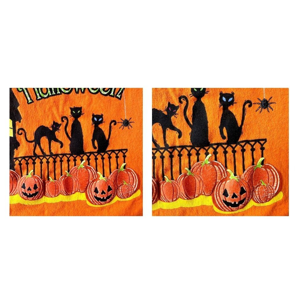 Vintage VTG 90's Happy Halloween T-Shirt 3XL 22W 24W Orange Black Ca Size 3XL / US 20-22 - 7 Thumbnail