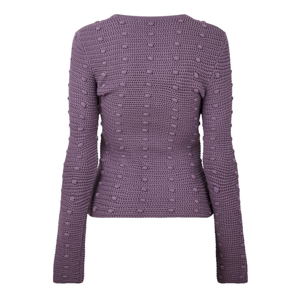 Bottega Veneta Bottega Veneta Scoop Neck Long Sleeve Sweater in Purple Size L / US 10 / IT 46 - 3 Thumbnail