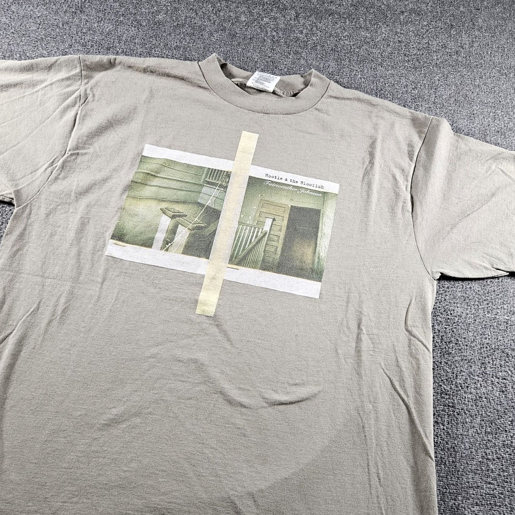 Tultex VINTAGE Hootie & The Blowfish Shirt Mens XL Green Tultex 90s Band Concert Logo Graphic Print Short Sleeve Crew Neck T-Shirt Size US XL / EU 56 / 4 - 3 Thumbnail