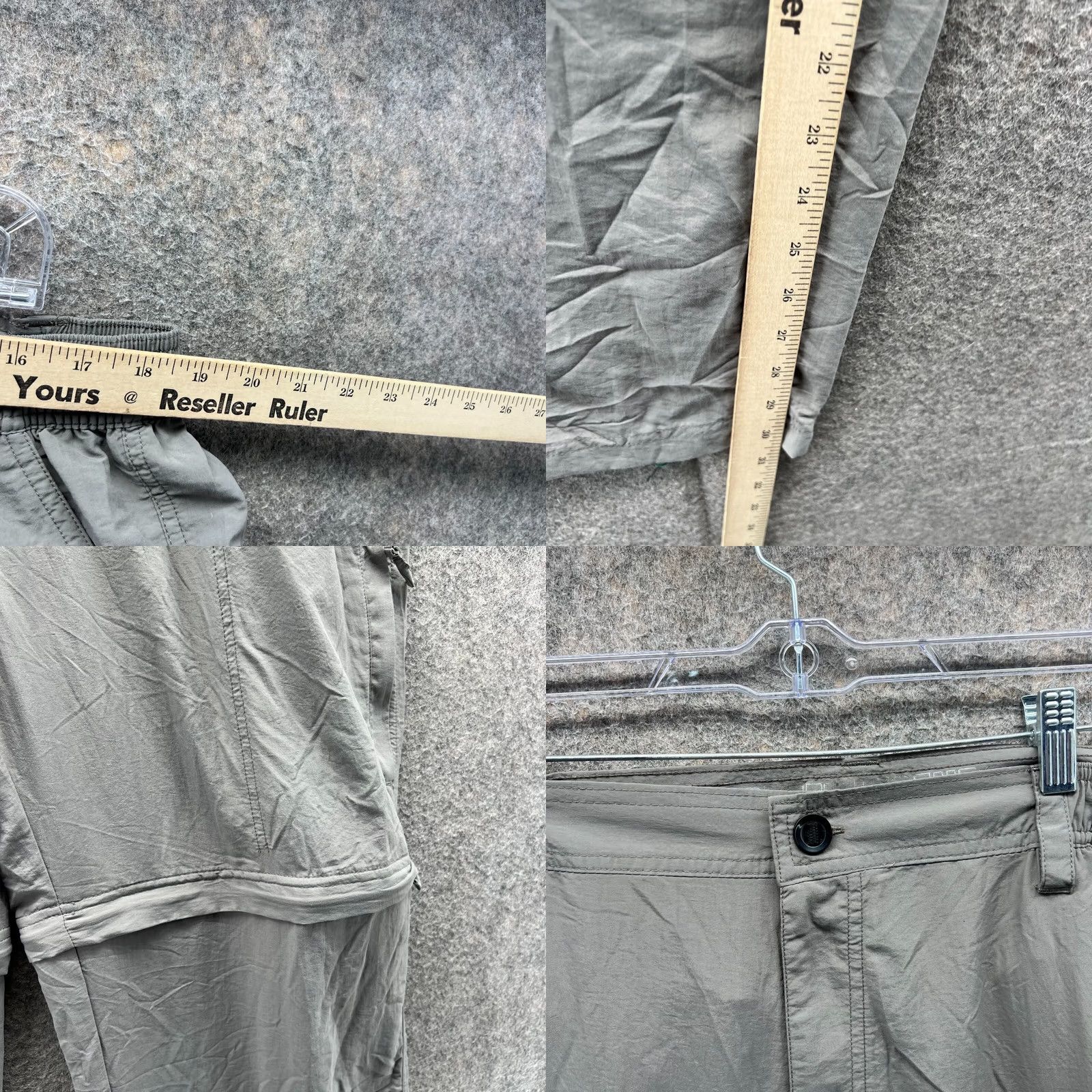 Vintage Reel Legends Pants Mens XL Gray 2 in 1 Shorts Convertible Nylon Outdoors Straight Leg Cotton? Size US 36 / EU 52 - 8 Thumbnail