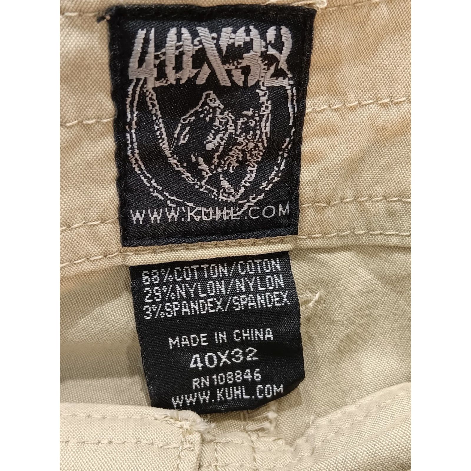 Vintage Kuhl Slax Pants Men 40x32 Beige Lightweight Nylon Twill Cargo Flat Front Pockets Modern Classic Mens Size US 40 / EU 56 - 7 Thumbnail
