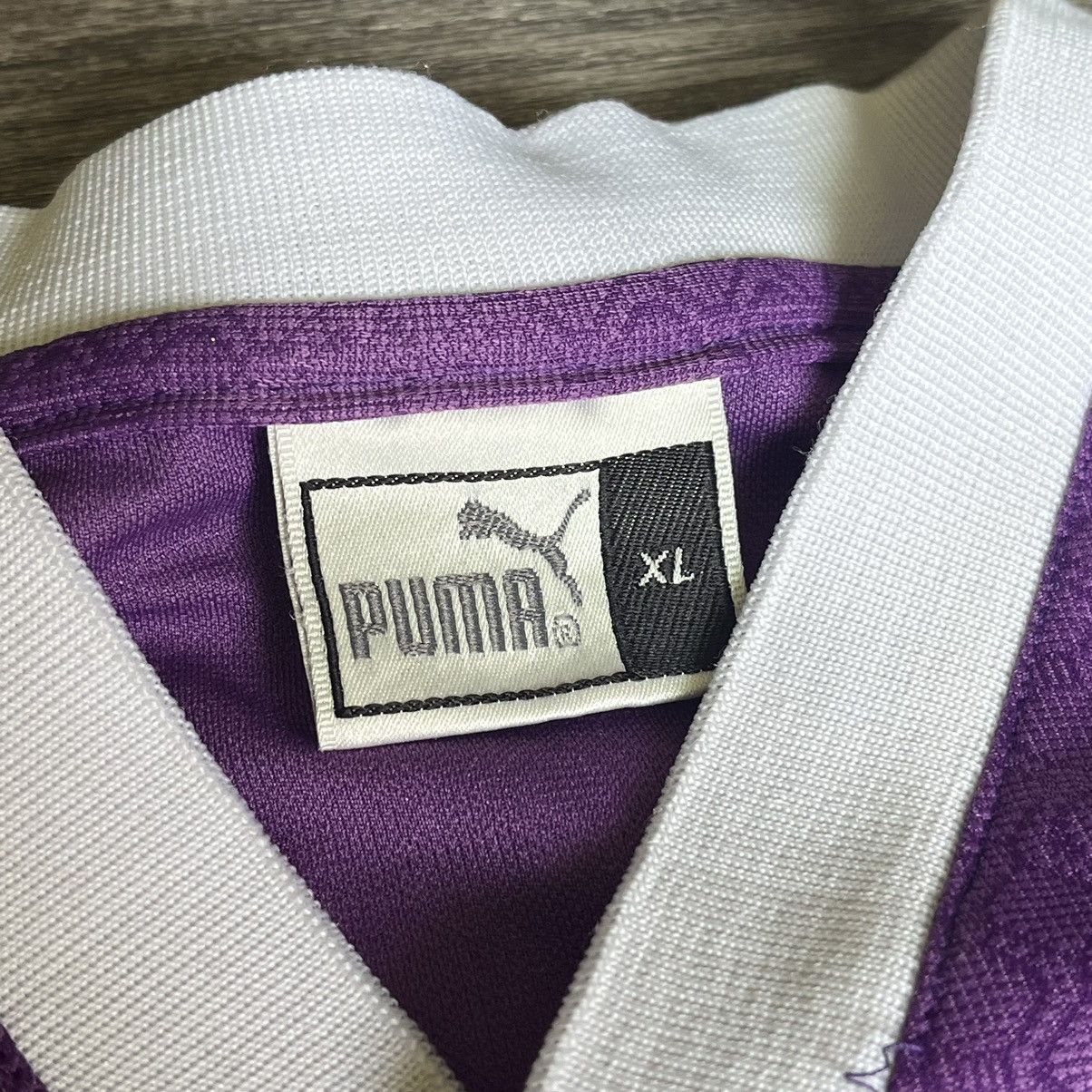 Puma × Vintage Vintage 90s Puma Light Purple White Basic Logo Soccer Jersey Size US XL / EU 56 / 4 - 3 Thumbnail