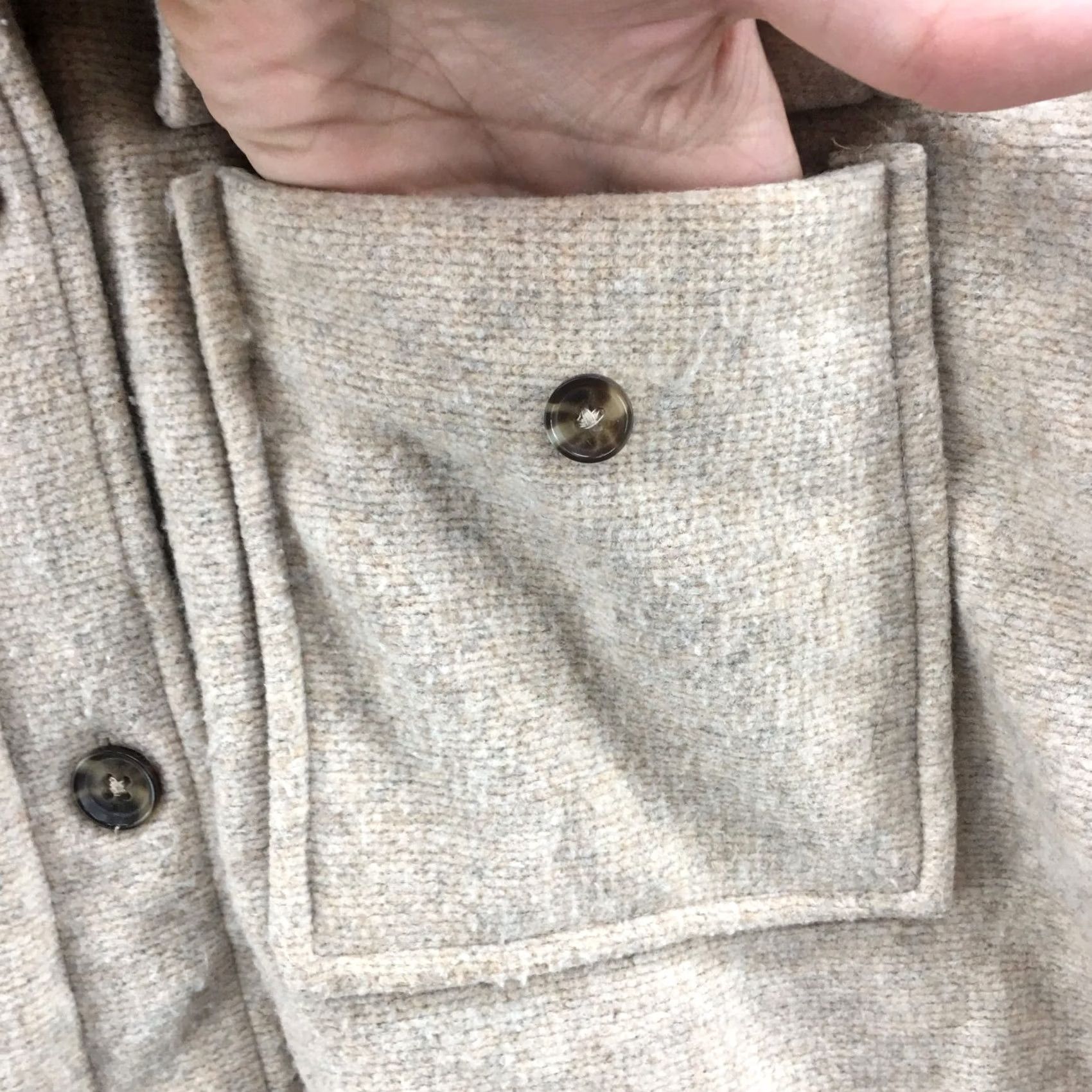 Banana Republic Banana Republic Button Up Jacket Womens XS Beige Long Sleeve Pockets Collared Size XS / US 0-2 / IT 36-38 - 7 Thumbnail