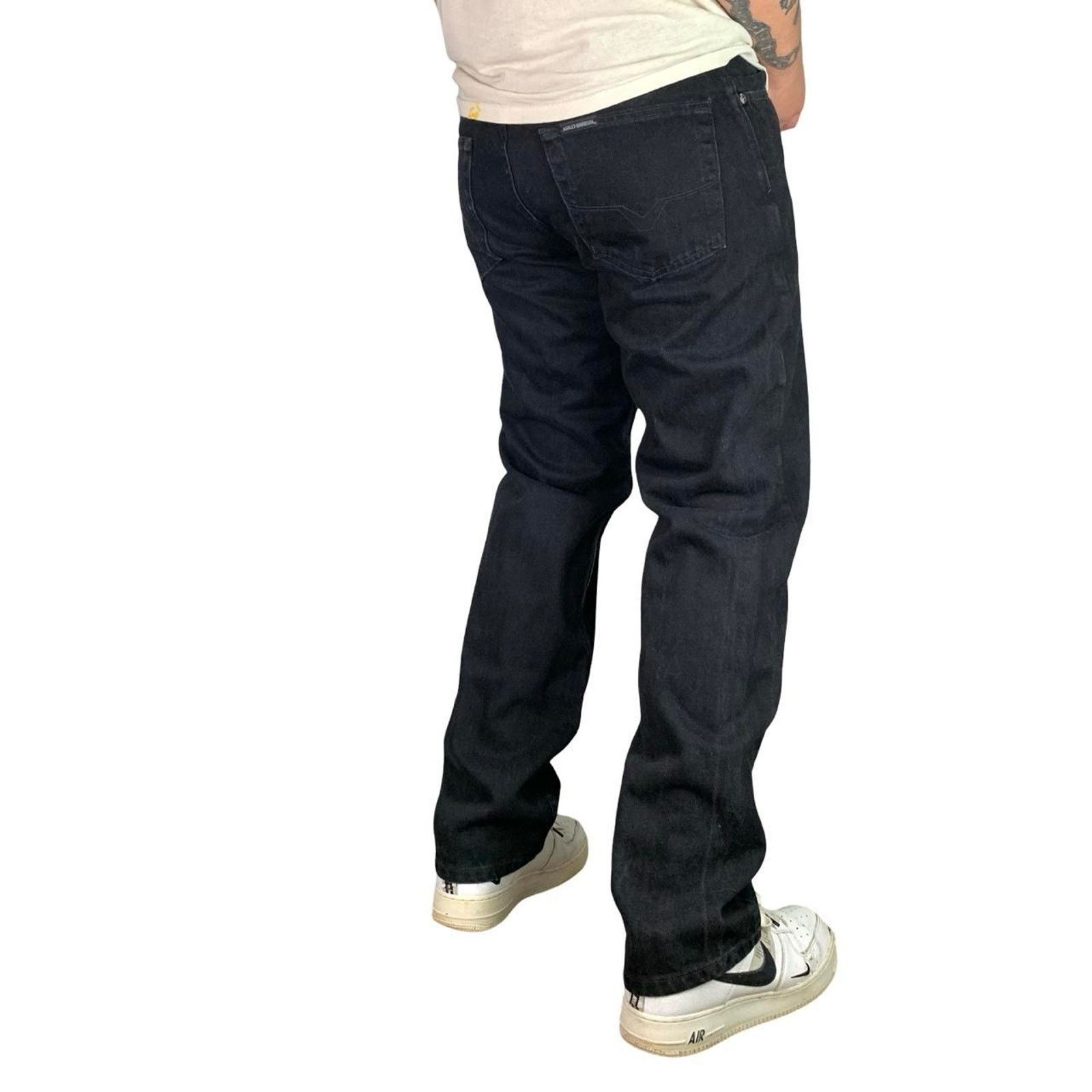 Harley Davidson × Vintage Vintage Harley Davidson Black Faded jeans Size US 36 / EU 52 - 4 Thumbnail