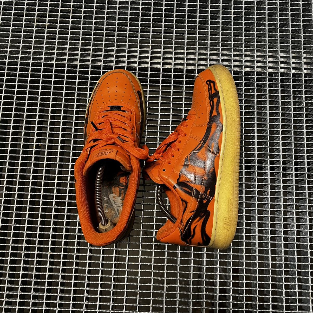 Nike Nike Air Force 1 Skeleton Orange Streatwear Drill Y2K Hype Size US 11 / EU 44 - 2 Thumbnail