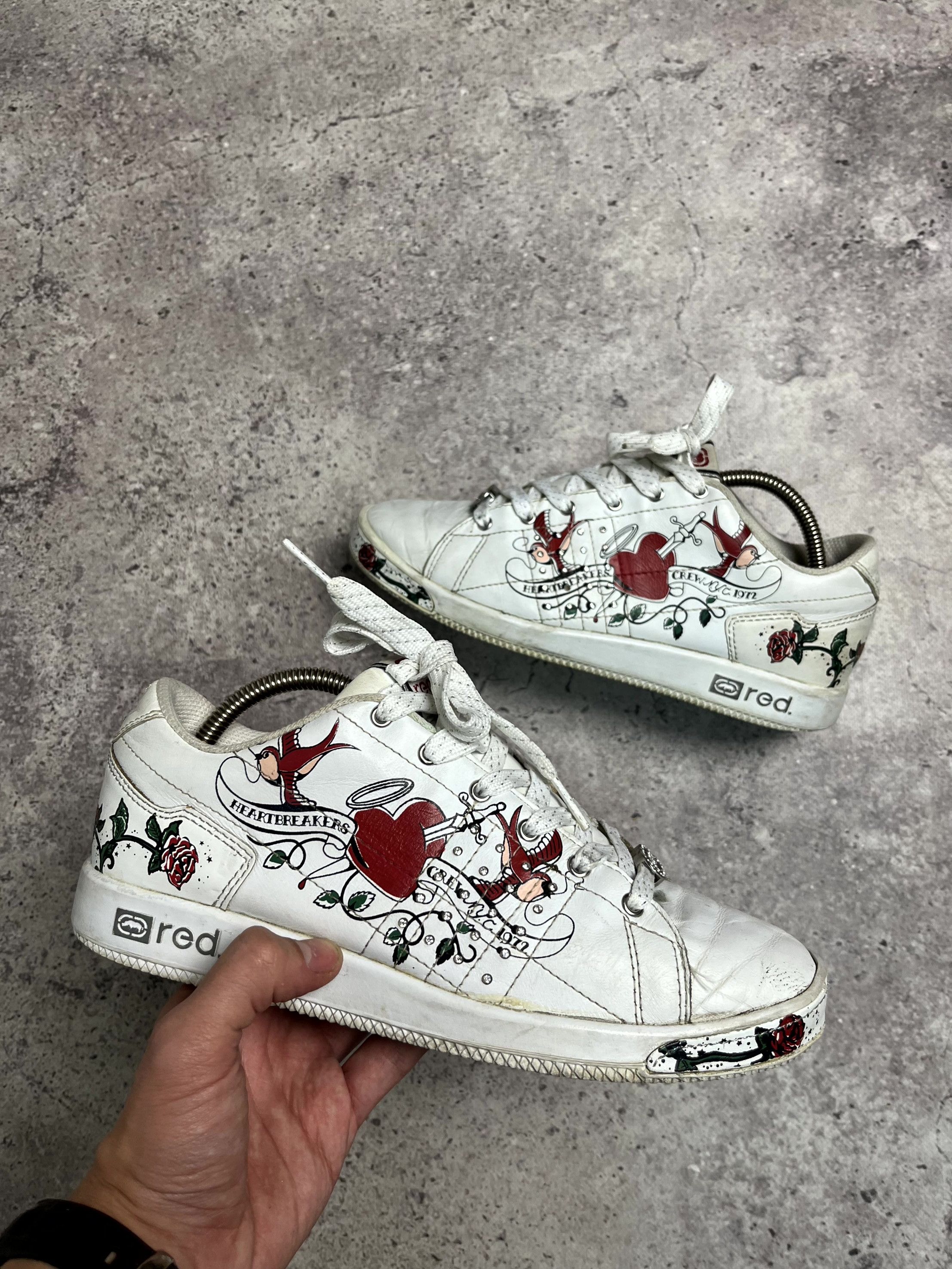 Ecko Unltd. Y2K Ecko Ecko Red White Sneakers Size US 7 EU 38 Size US 8 / IT 38 - 2 Thumbnail