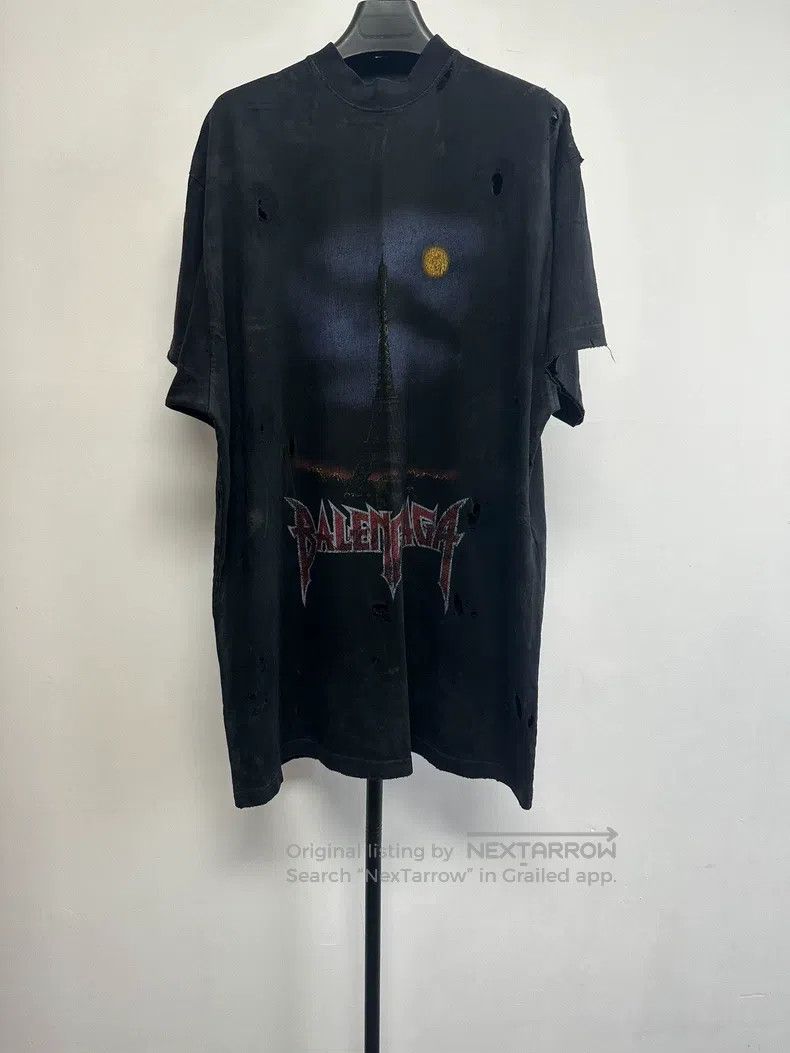 Balenciaga Balenciaga Printed vintage round neck T-shirt Size US S / EU 44-46 / 1 - 1 Thumbnail