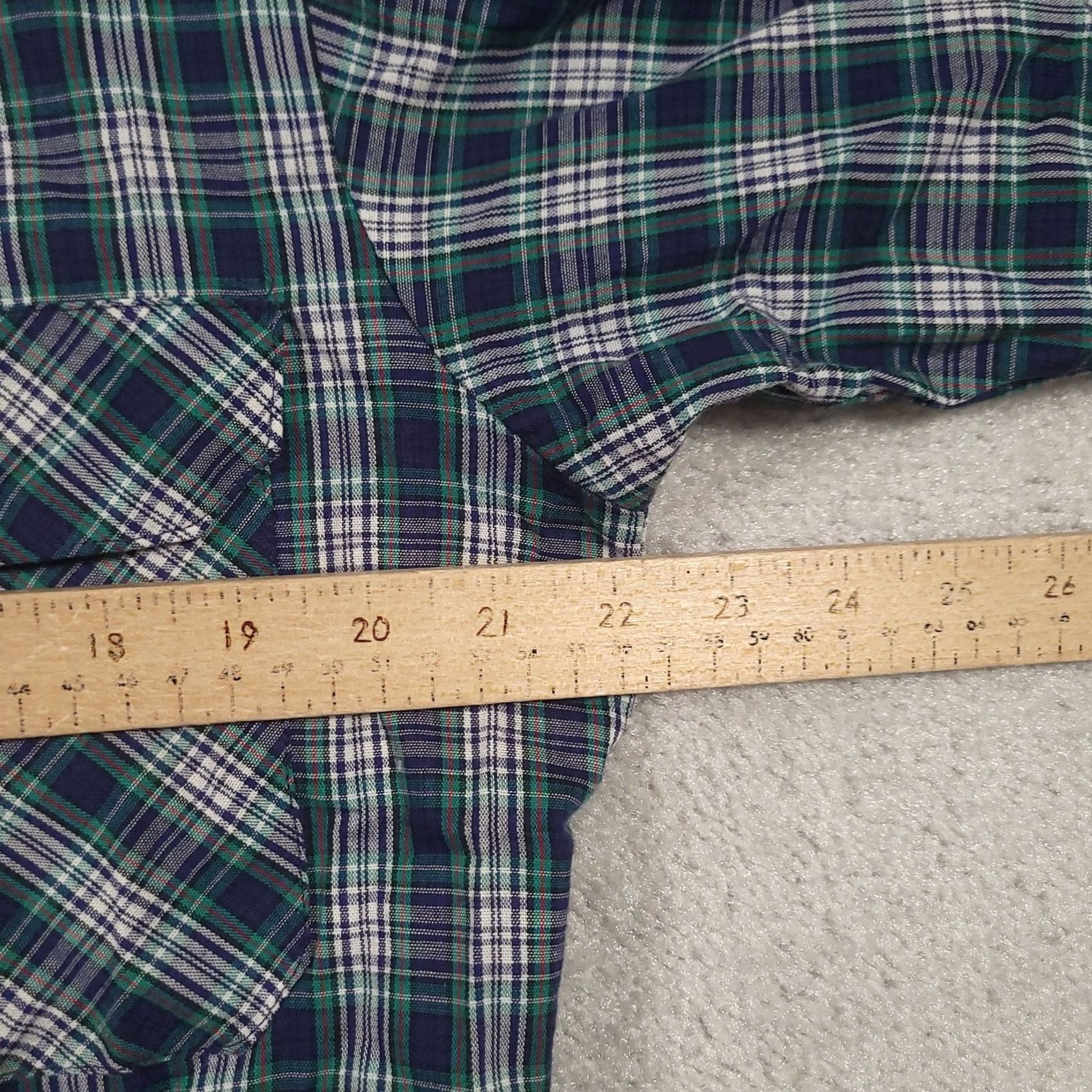 Sears VINTAGE Sears Perma Prest Mens MT Shirt Blue Plaid 70s Button-Up Big & Tall, Fieldmaster, Wool? No (adjusted) Size US M / EU 48-50 / 2 - 4 Thumbnail