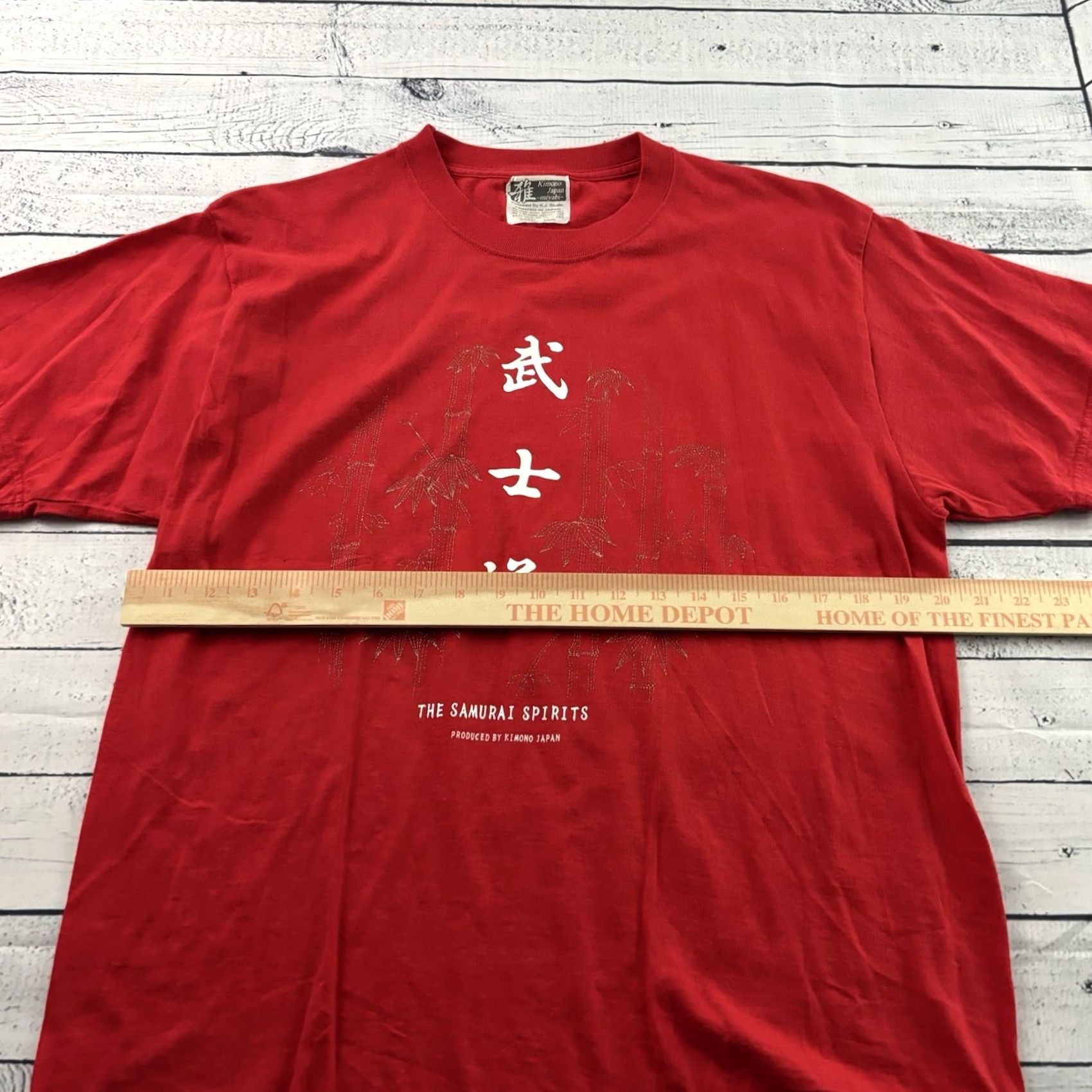 Vintage Kimono Japan The Samurai Spirits Short Sleeve T Shirt Red Mens L Size US L / EU 52-54 / 3 - 4 Thumbnail