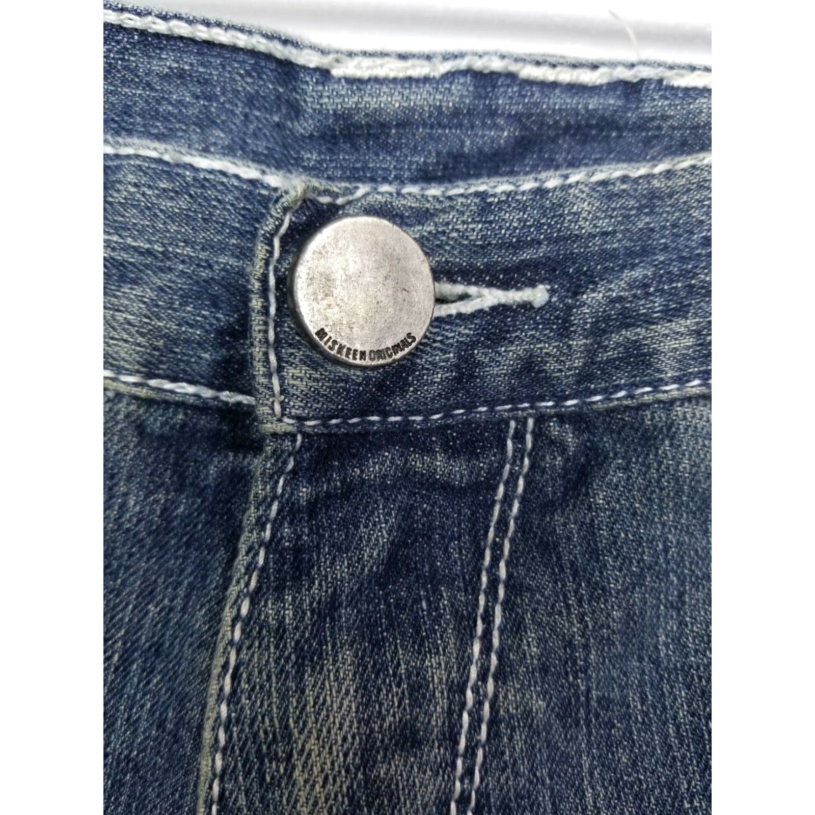 Denime VINTAGE Miskeen Denim Shorts Men 38 Casual 90s Hip Hop Blue Loose Fit Streetwear Size US 38 / EU 54 - 3 Thumbnail