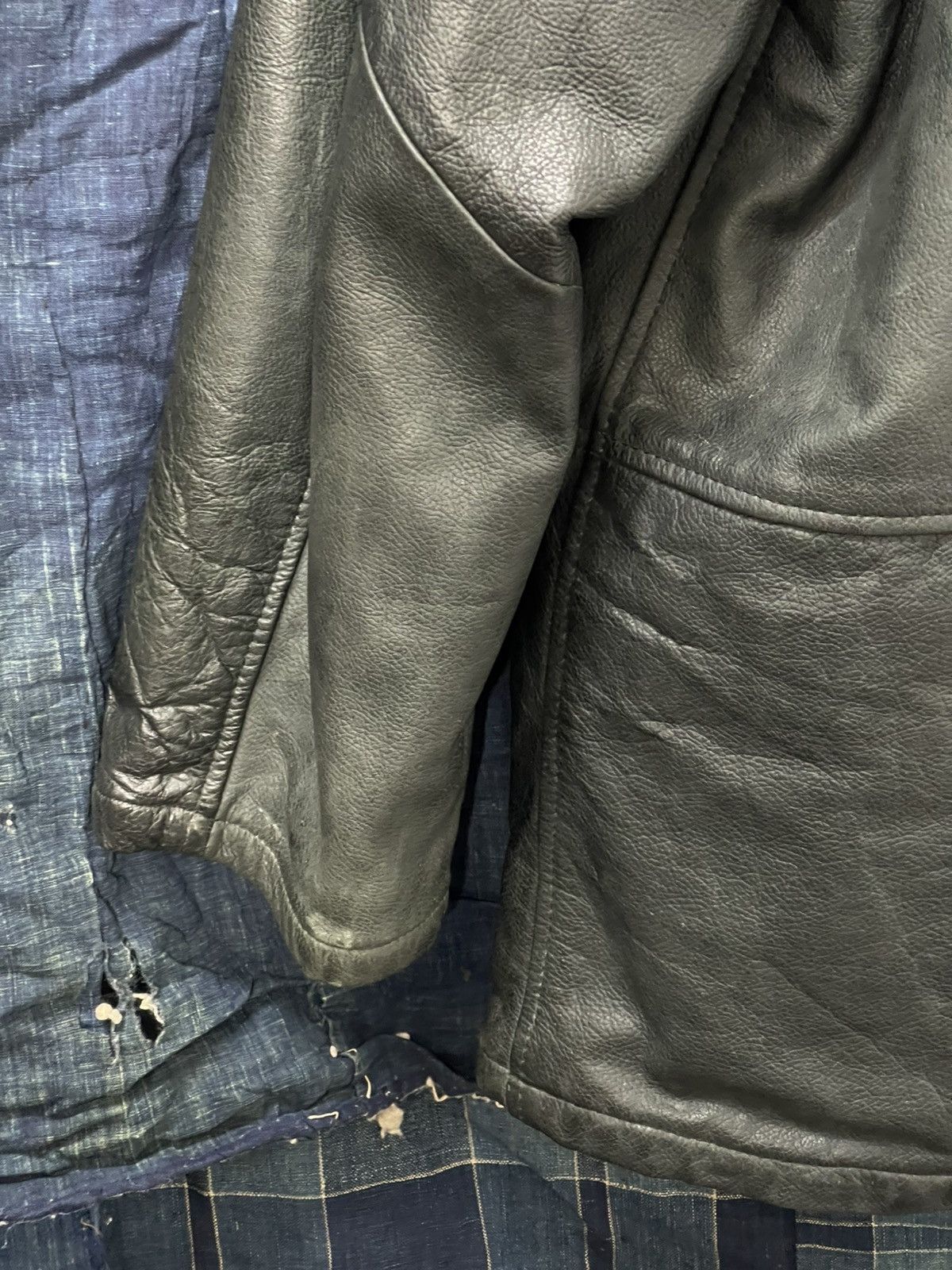 Armani Rare Leather Jacket Vtg 80s Armani Jeans julius dior Size US L / EU 52-54 / 3 - 15 Thumbnail