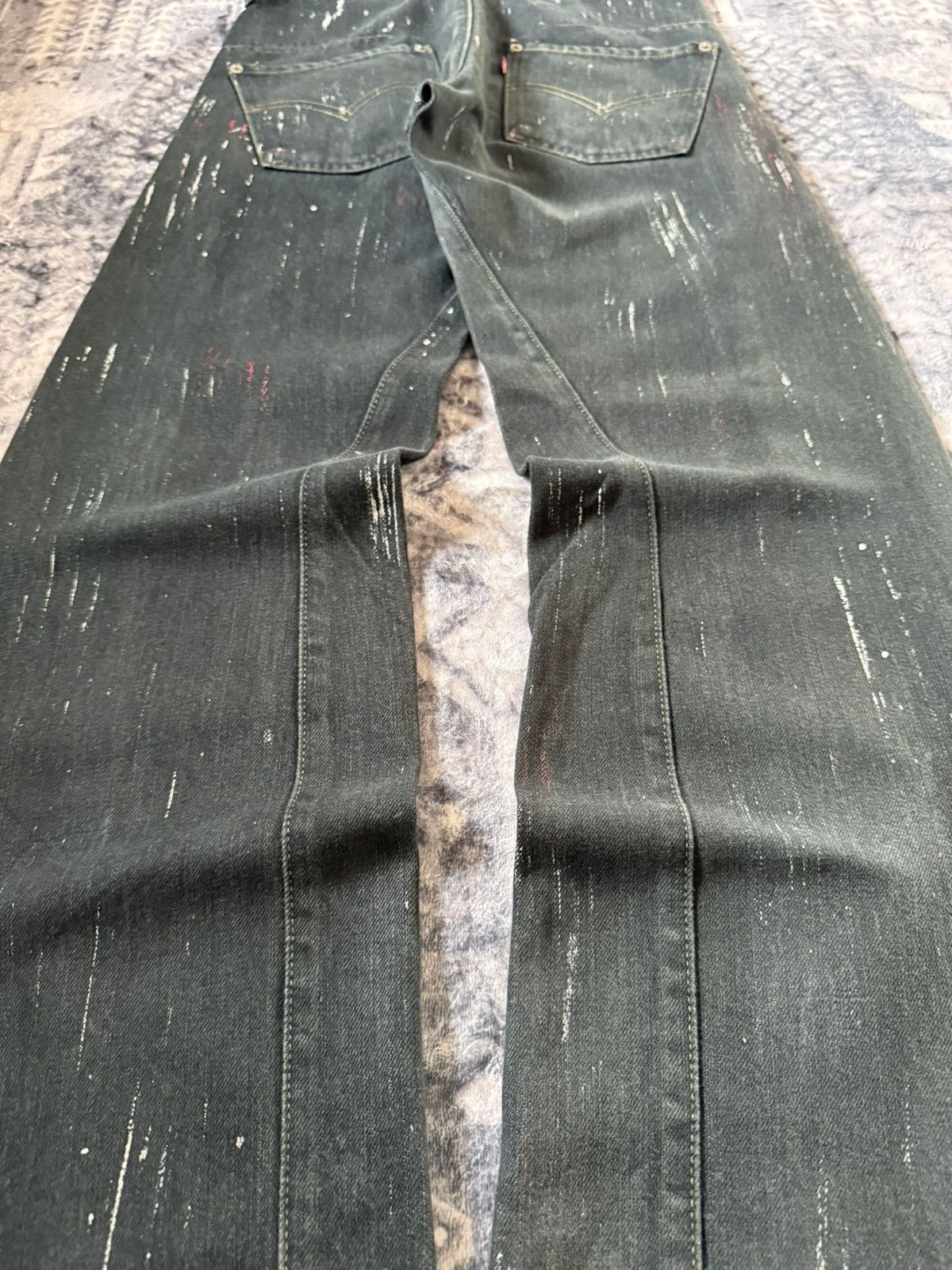 Levi's Vintage Levis Engineered Matrix Digital Rain Painted Jeans Size US 29 - 13 Thumbnail