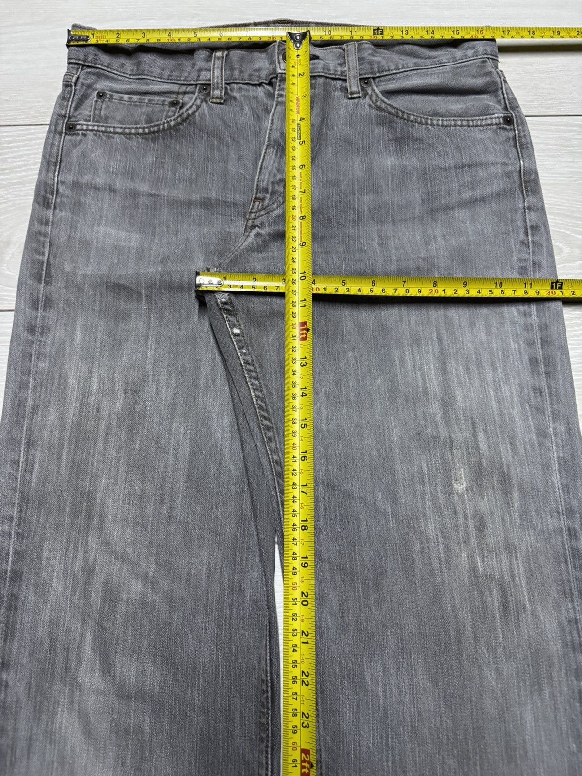 Uniqlo Uniqlo UJ Grey Denim Loose Straight Jeans Size US 32 / EU 48 - 12 Thumbnail