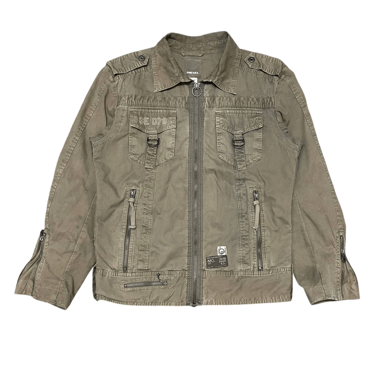 ジャケット・アウター DIESEL Bondage Jacket Vintage Diesel Blue Panthers Bondage Punk Jacket