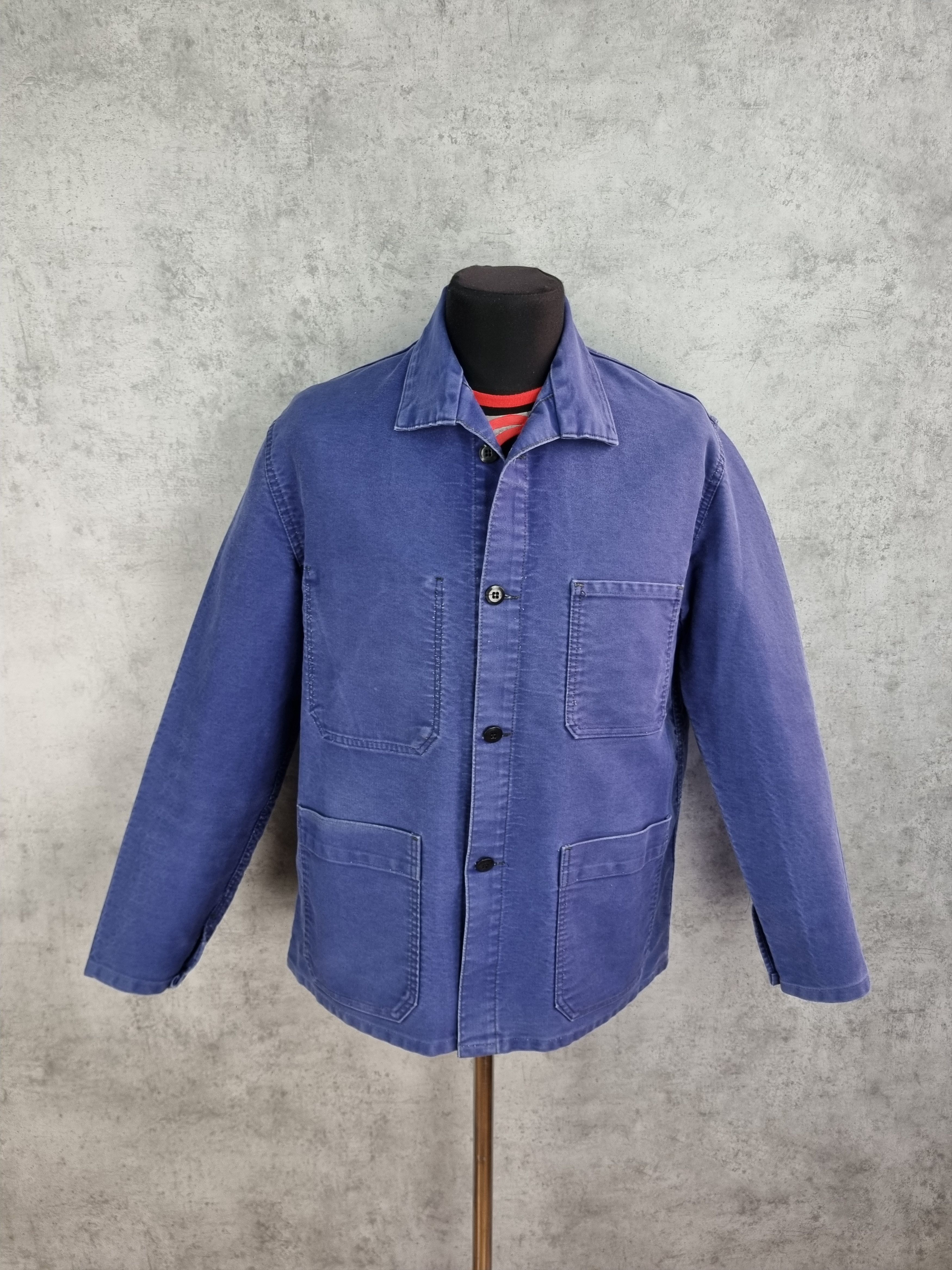 Le Laboureur Vintage French Chore Worker Relaxed Fit Faded Light Jacket Size US XL / EU 56 / 4 - 3 Thumbnail