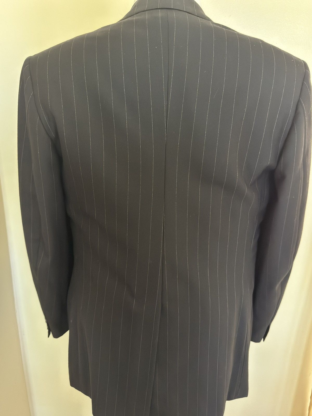 Oxxford Clothes OXXFORD CLOTHES Black Pinstripe Wool Suit Size 42T $4295 Size 42L - 7 Thumbnail