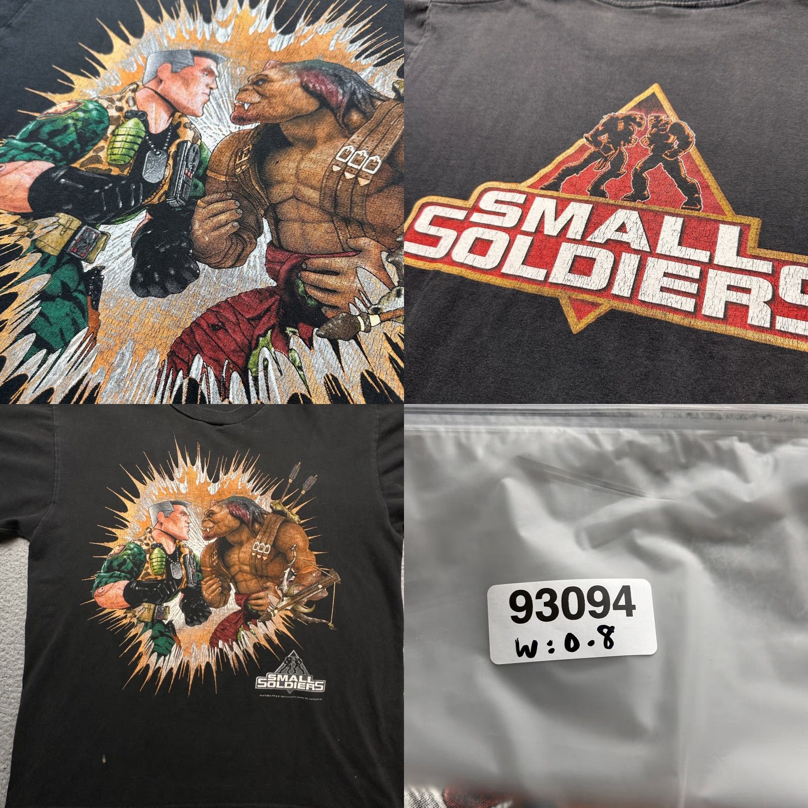Vintage VINTAGE 1998 Small Soldiers T-Shirt Mens Large Black Universal Studios 90s Graphic Print Short Sleeve Mens Size US L / EU 52-54 / 3 - 9 Thumbnail