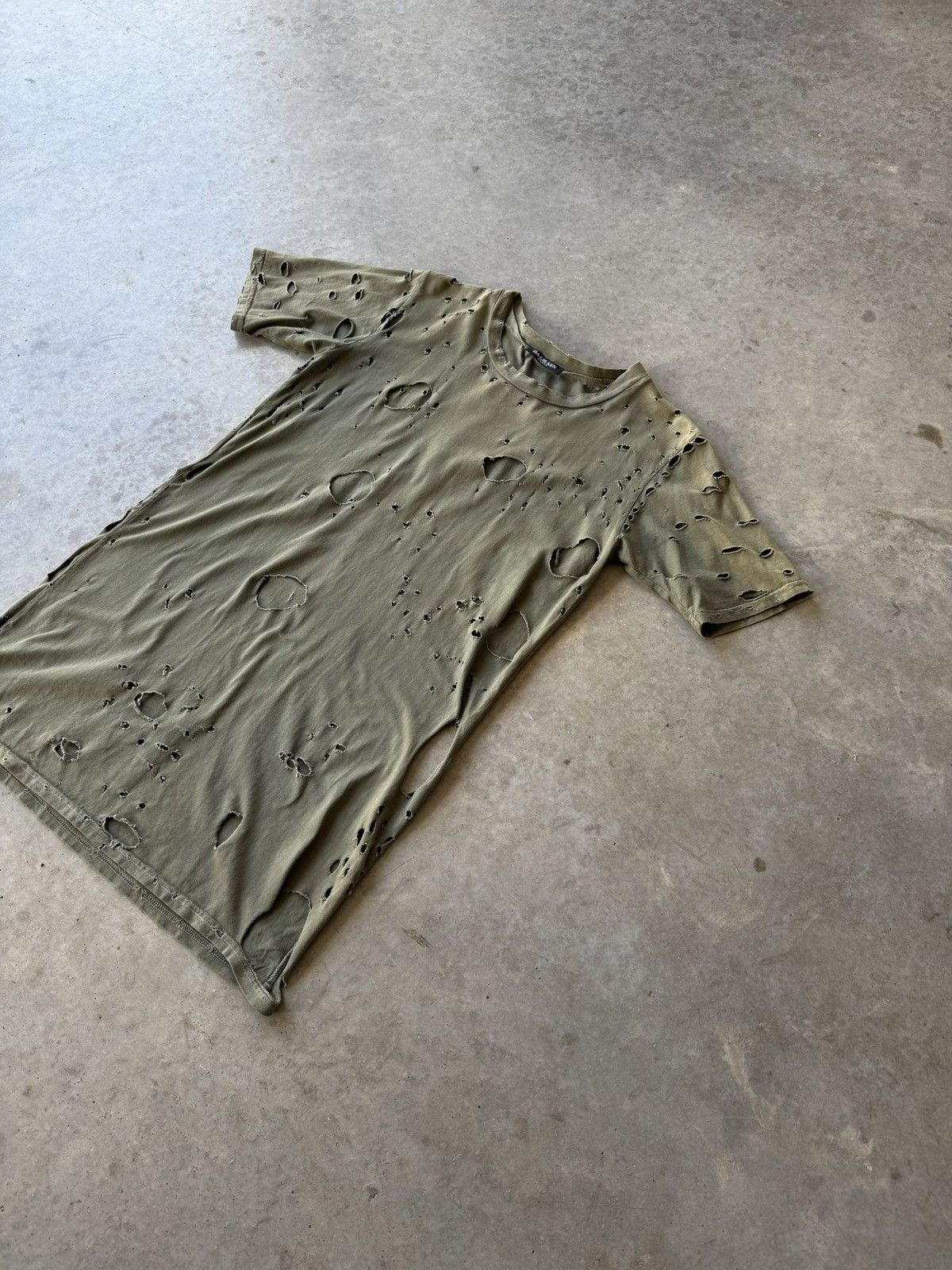 Balmain Balmain SS10 Bullet / Destroyed Military Shirt Decarnin Size US XS / EU 42 / 0 - 2 Thumbnail