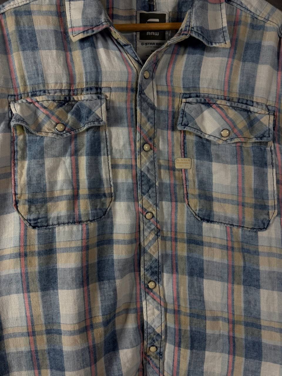 G-Star G Star Raw designer double pocket checkered shirt Size US XXL / EU 58 / 5 - 3 Thumbnail