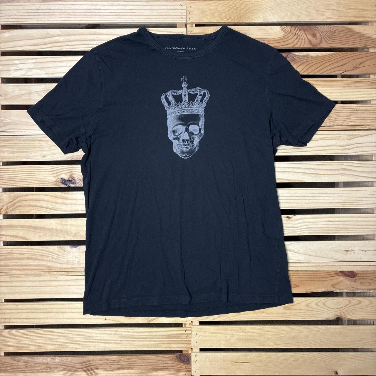 John Varvatos John Varvatos Black Y2K Skull Tee Size Medium Size US M / EU 48-50 / 2 - 1 Thumbnail