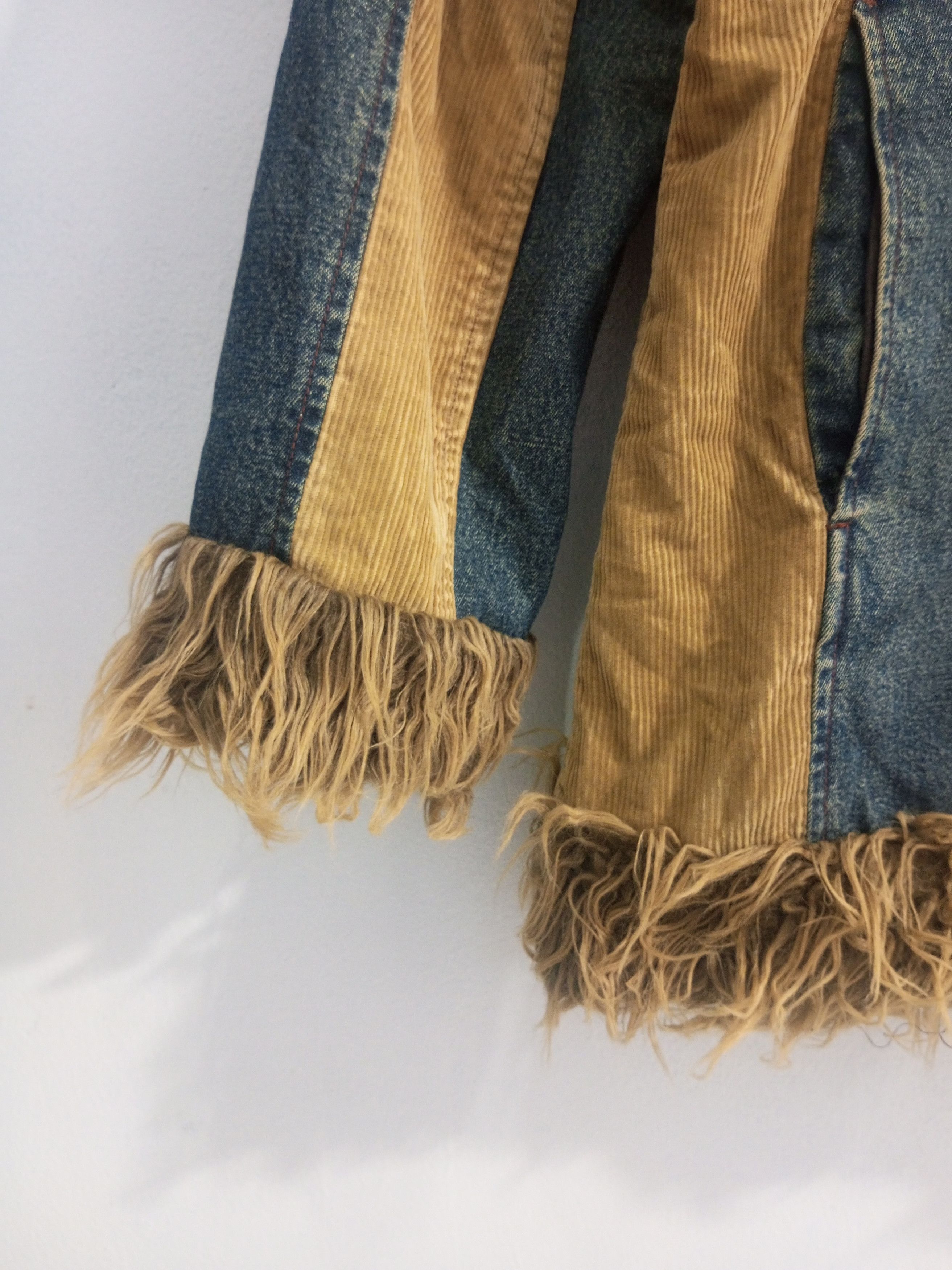 20471120 Here there fur jacket denim mix corduroy hidden pocket Size US M / EU 48-50 / 2 - 4 Thumbnail