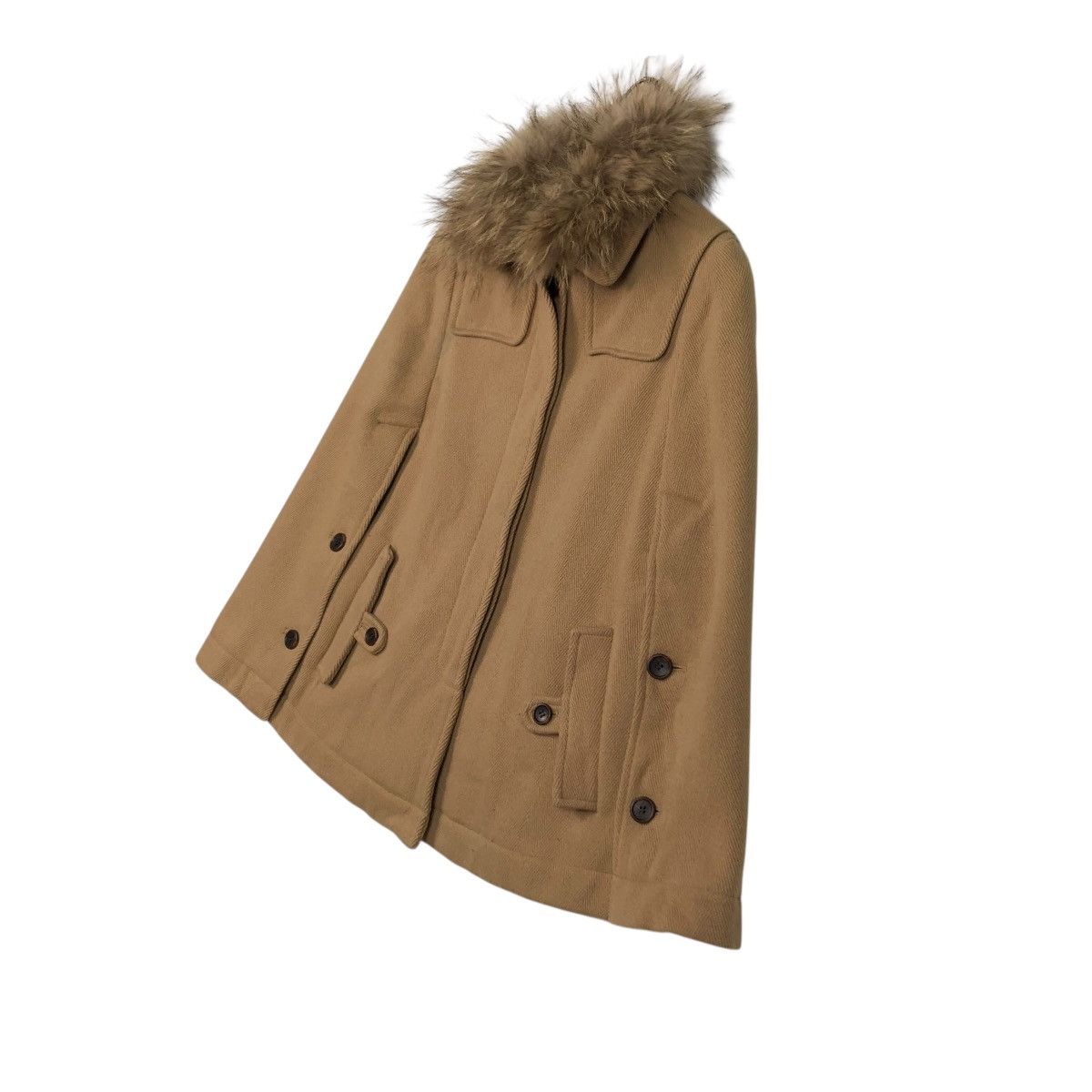 Japanese Brand 🔥VINTAGE WOOL CUPRA CLOAKS JOURNAL STANDARD FUR ISSEY MIYAKE Size US M / EU 48-50 / 2 - 4 Thumbnail