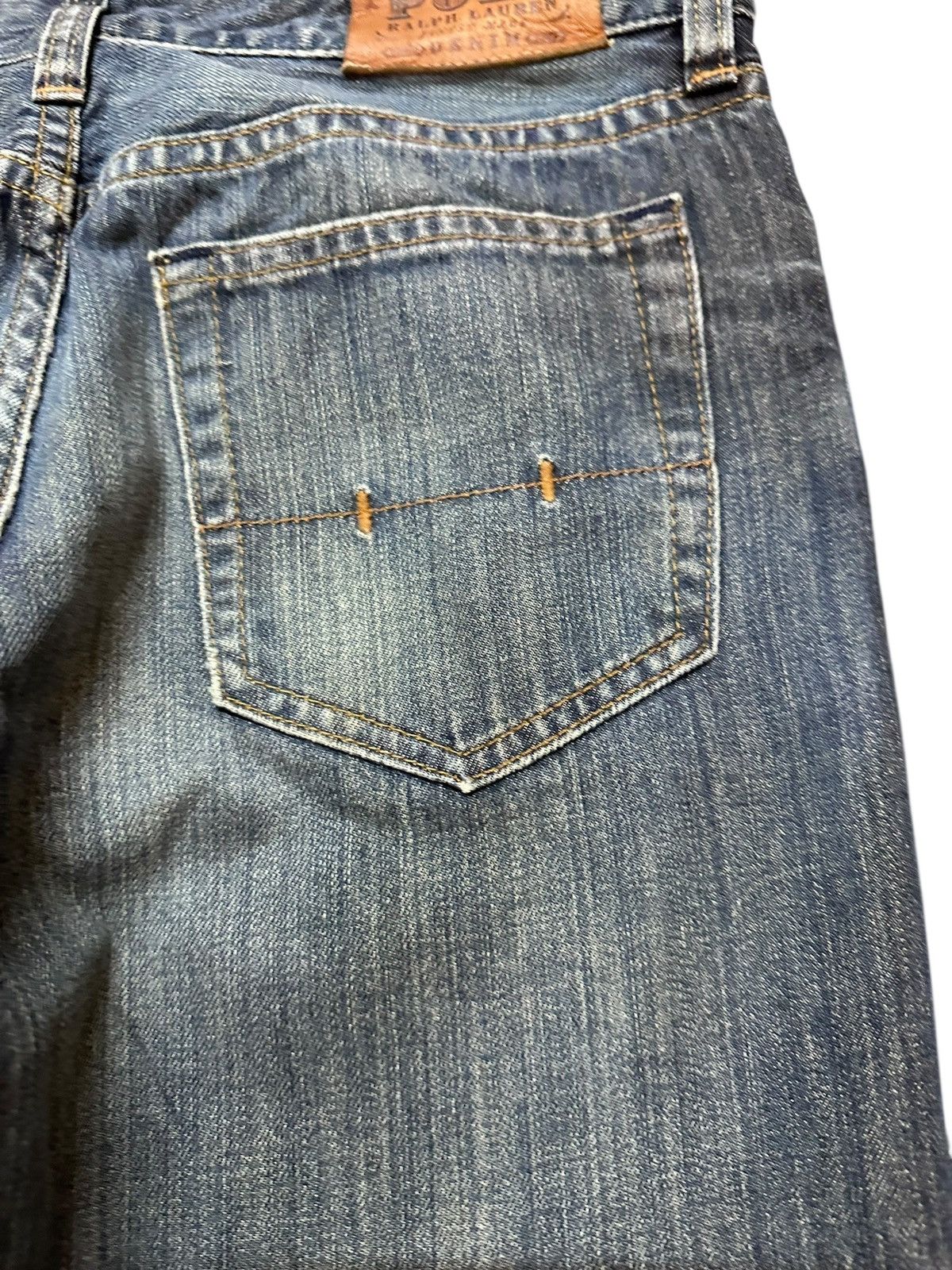 Polo Ralph Lauren Vintage Polo Ralph Lauren Blue Wash Whiskers Denim Size US 29 - 7 Thumbnail