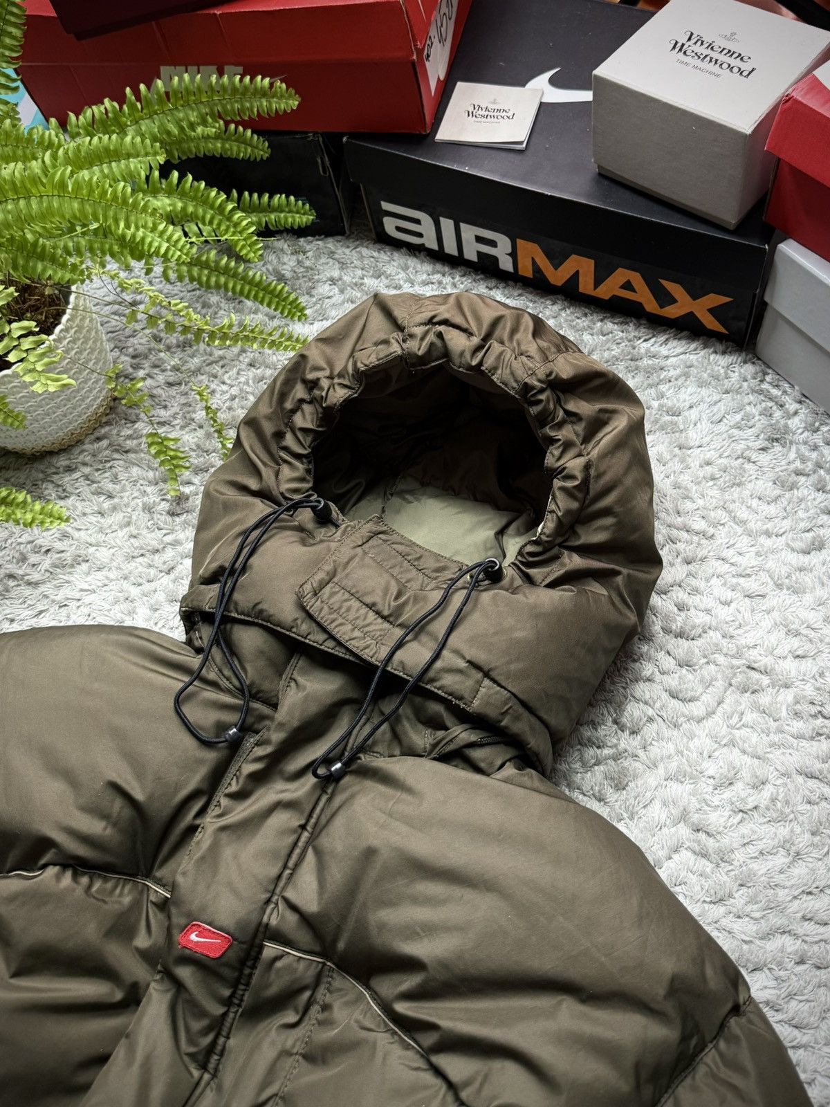 Nike 00s Nike Puffer Rare Jacket Vintage Swoosh Drill Streetwear Size US L / EU 52-54 / 3 - 3 Thumbnail