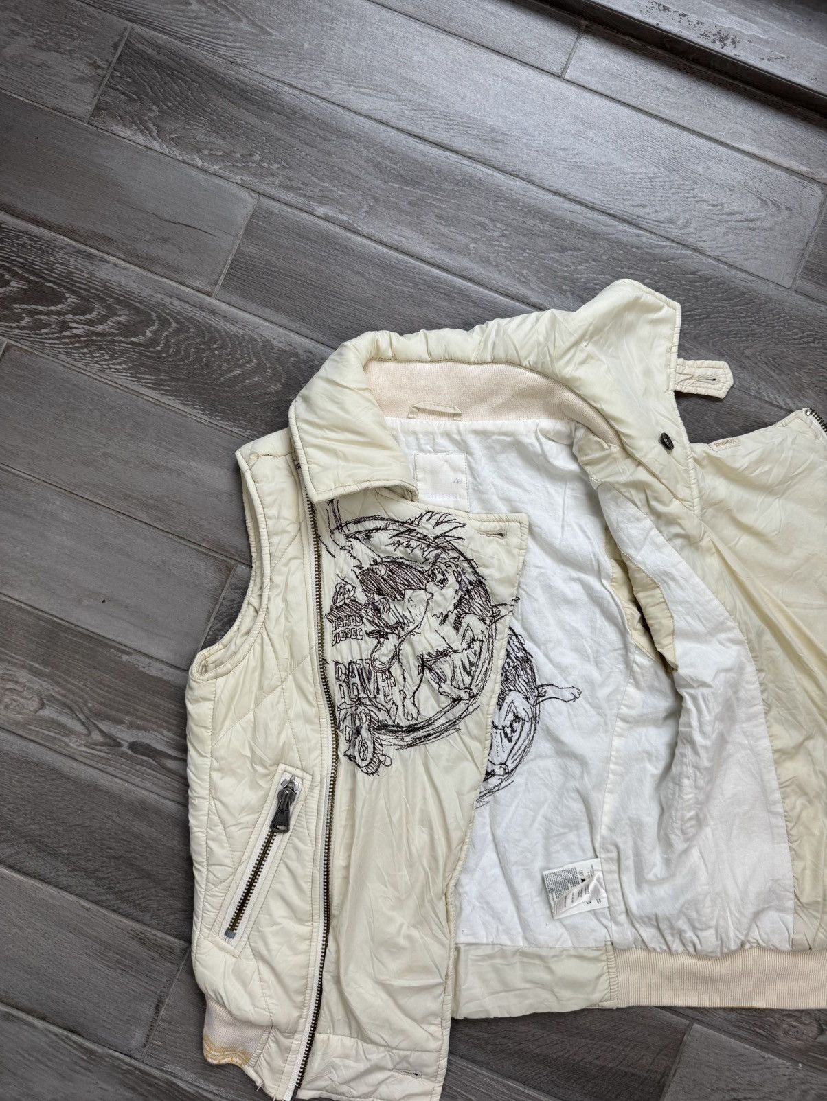 Diesel Y2K Beige Avant Gard Diesel Vests Size XS / US 0-2 / IT 36-38 - 5 Thumbnail