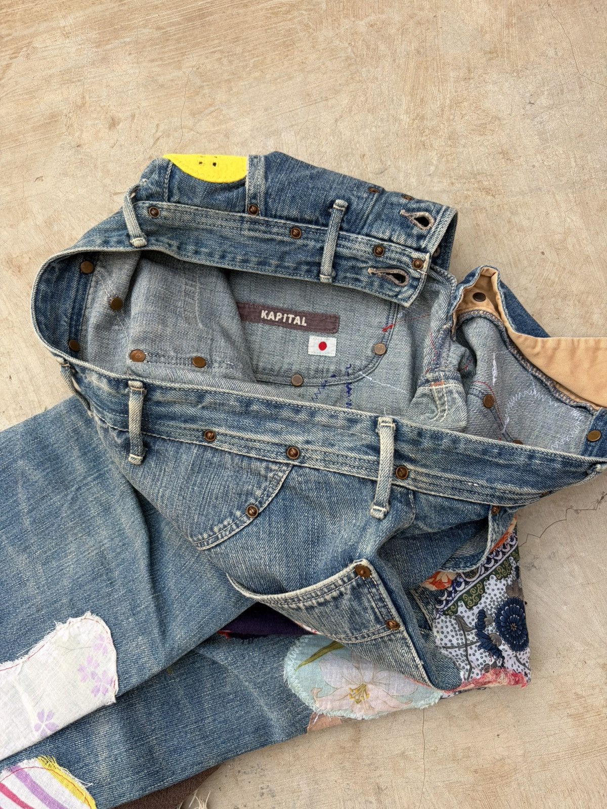 Kapital Archive 00s Kapital Kiro Hirata Patchwork Boro Flared Jeans Size US 32 / EU 48 - 14 Thumbnail