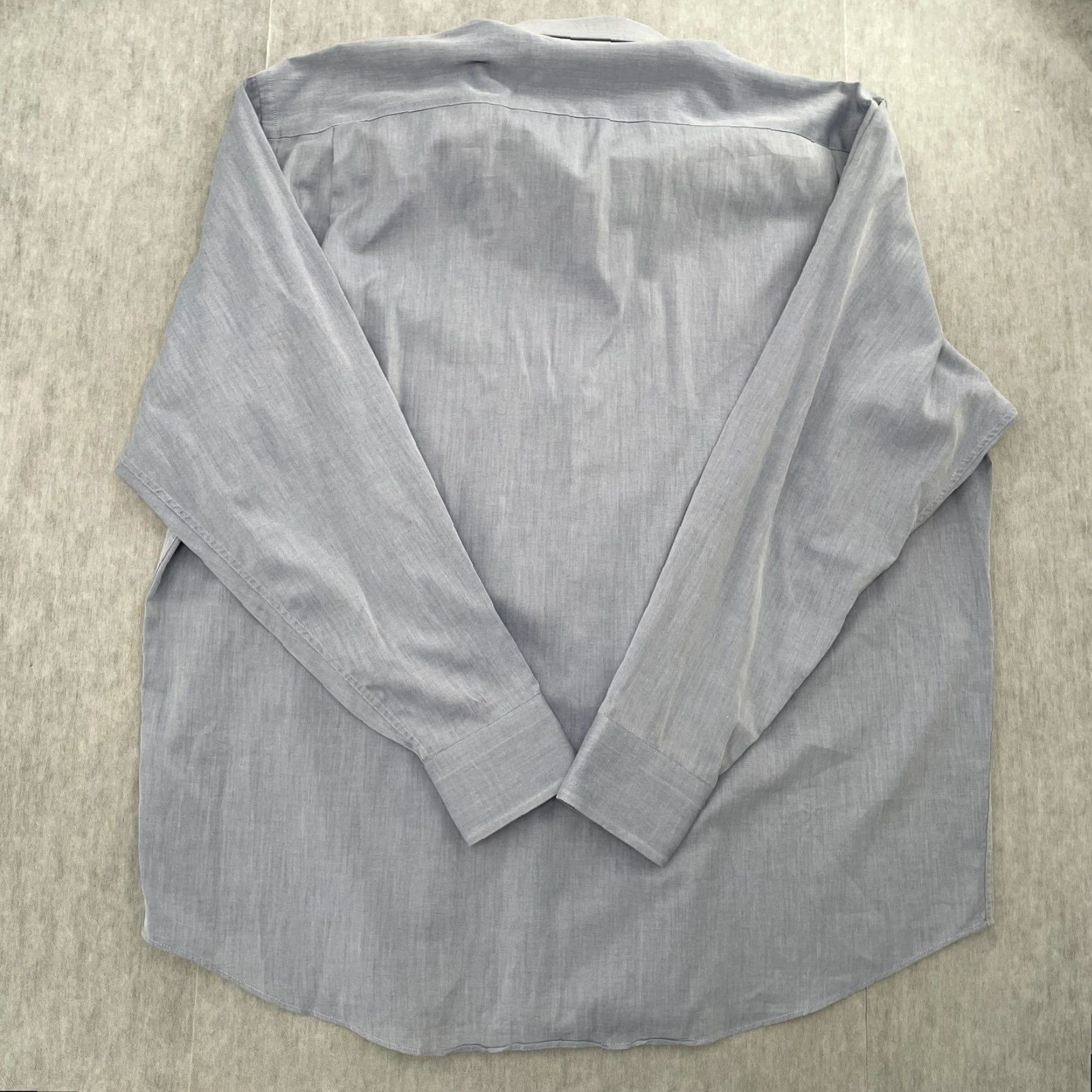 Canali VINTAGE Canali Dress Shirt Men 17.5 Blue Cotton Long Sleeve Collared Italian Classic Size US XL / EU 56 / 4 - 2 Thumbnail