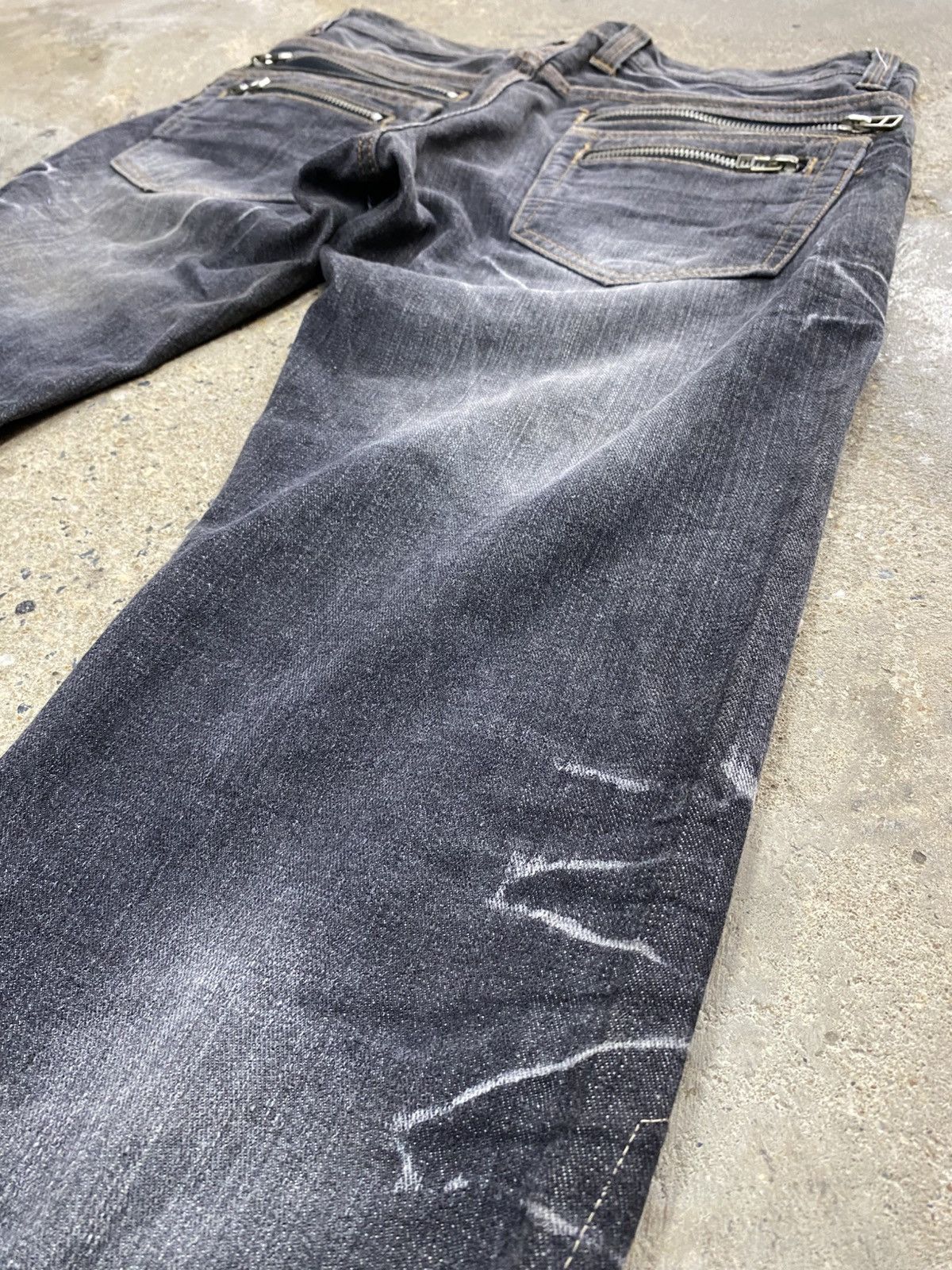 Japanese Brand Root three side laced jeans wash Size US 34 / EU 50 - 18 Thumbnail