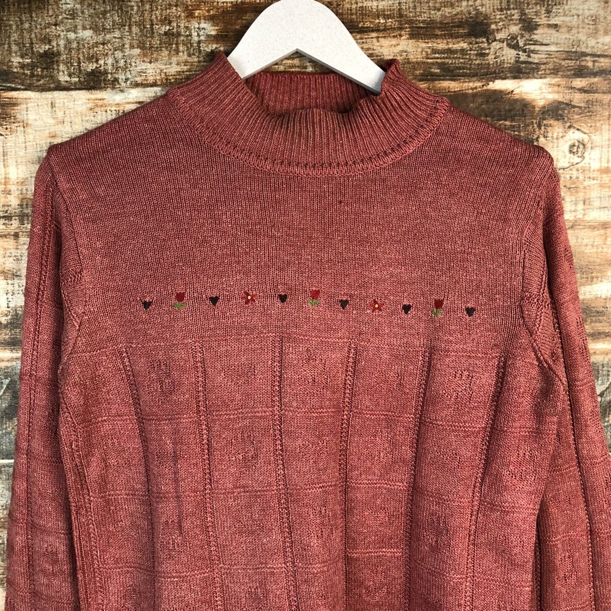 Homespun Knitwear × Japanese Brand T Bis Studio Pink Knitwear #A1775 Size M / US 6-8 / IT 42-44 - 5 Thumbnail