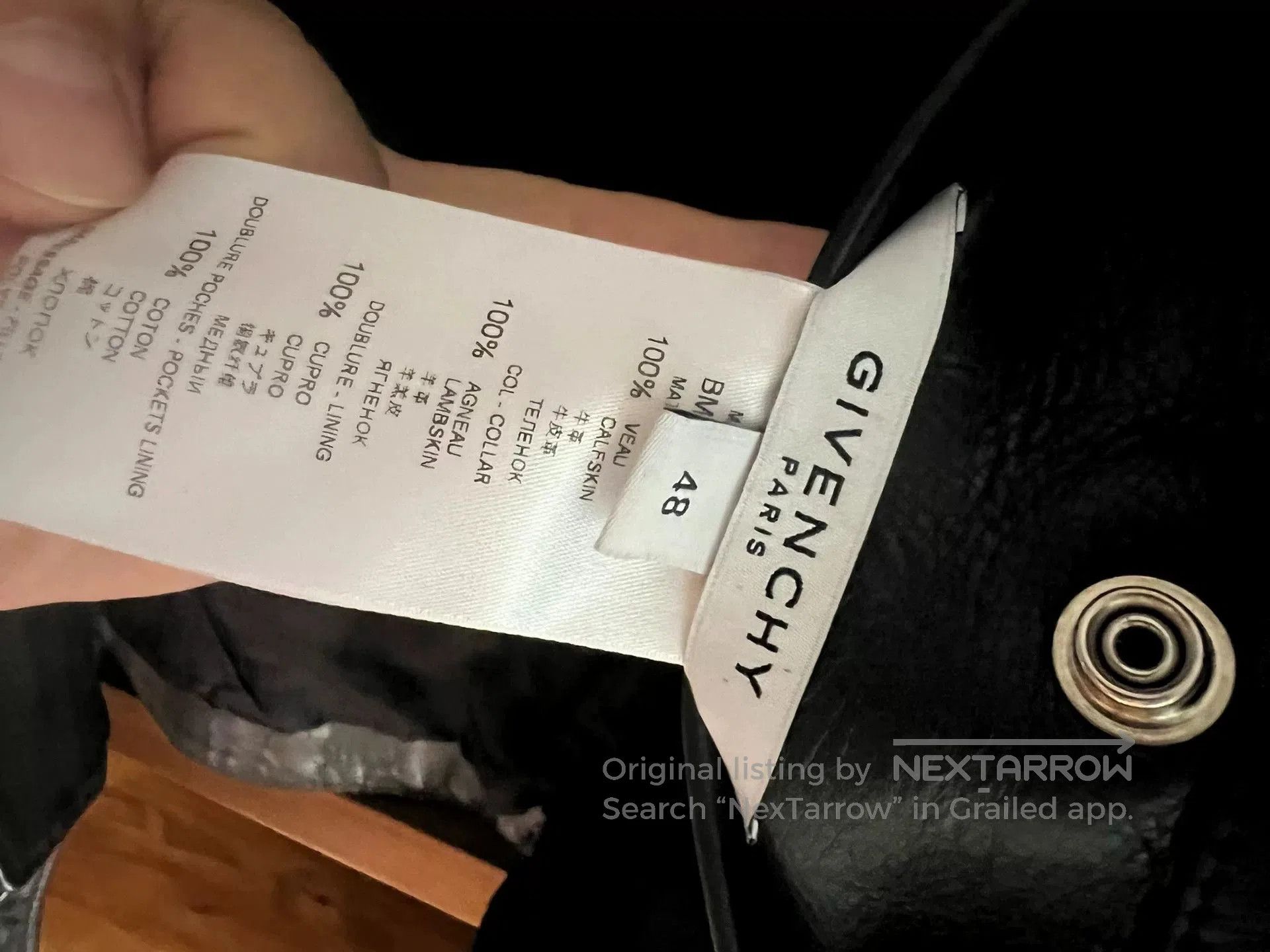Givenchy Givenchy Blue Leather Biker Jacket. Size US L / EU 52-54 / 3 - 6 Thumbnail