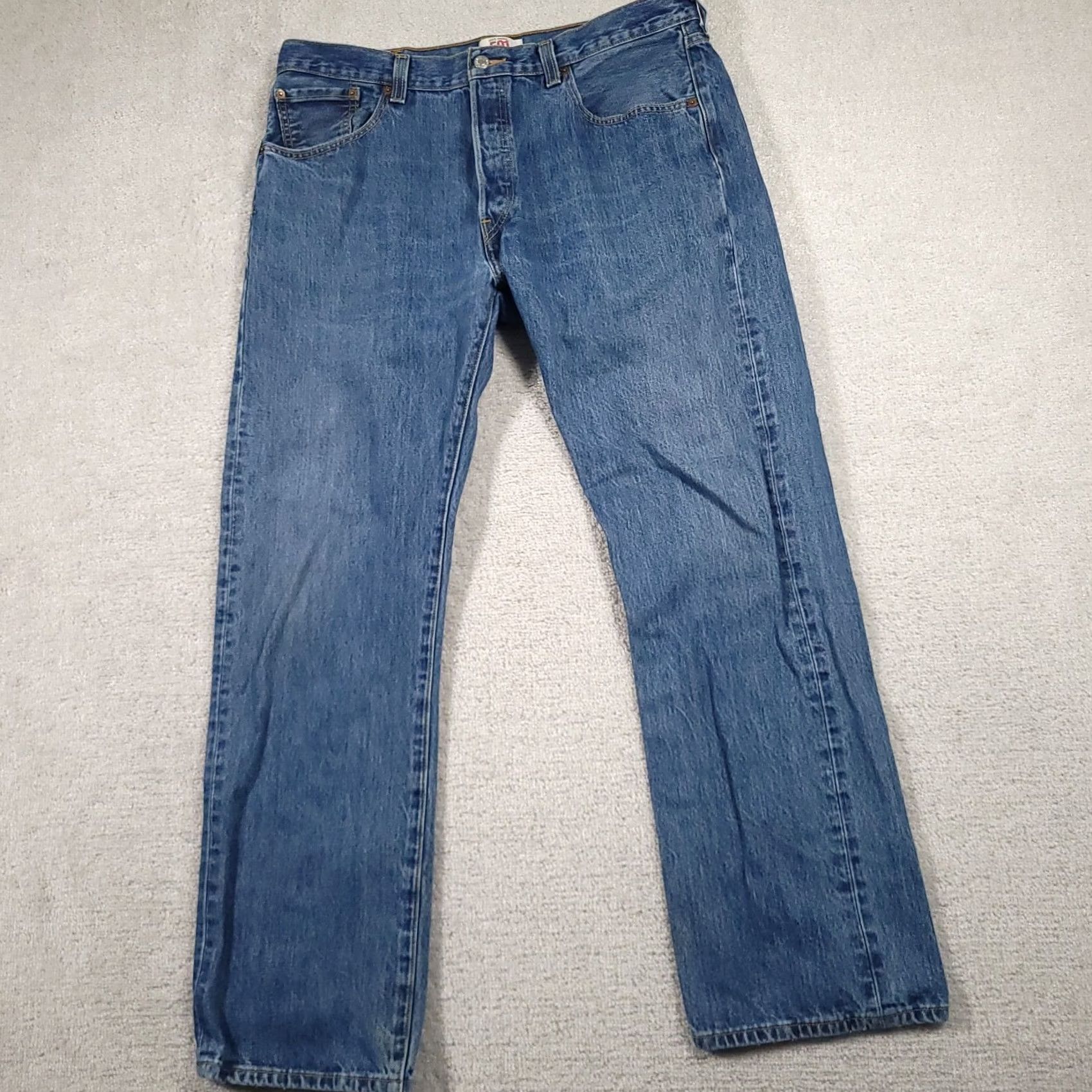 Levi's Levi's 501XX Jeans Mens 38X32 Button Fly Straight Leg Denim Classic Workwear Jeans Mens 38 Regular Blue 5-Pocket Grunge Vintage No Size US 38 / EU 54 - 2 Thumbnail