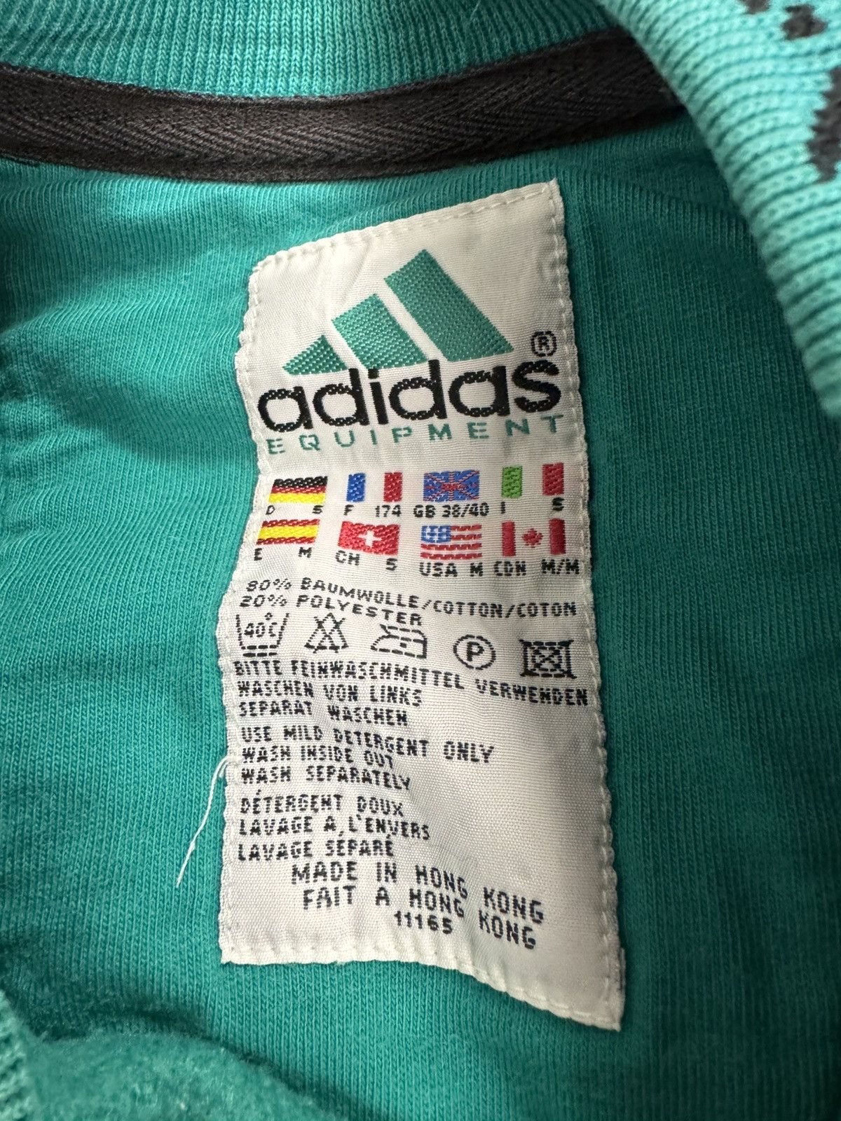 Adidas × Equipment × Vintage Vintage 90S Adidas Equipment Big Logo Crewneck Sweatshirt Size US M / EU 48-50 / 2 - 7 Thumbnail