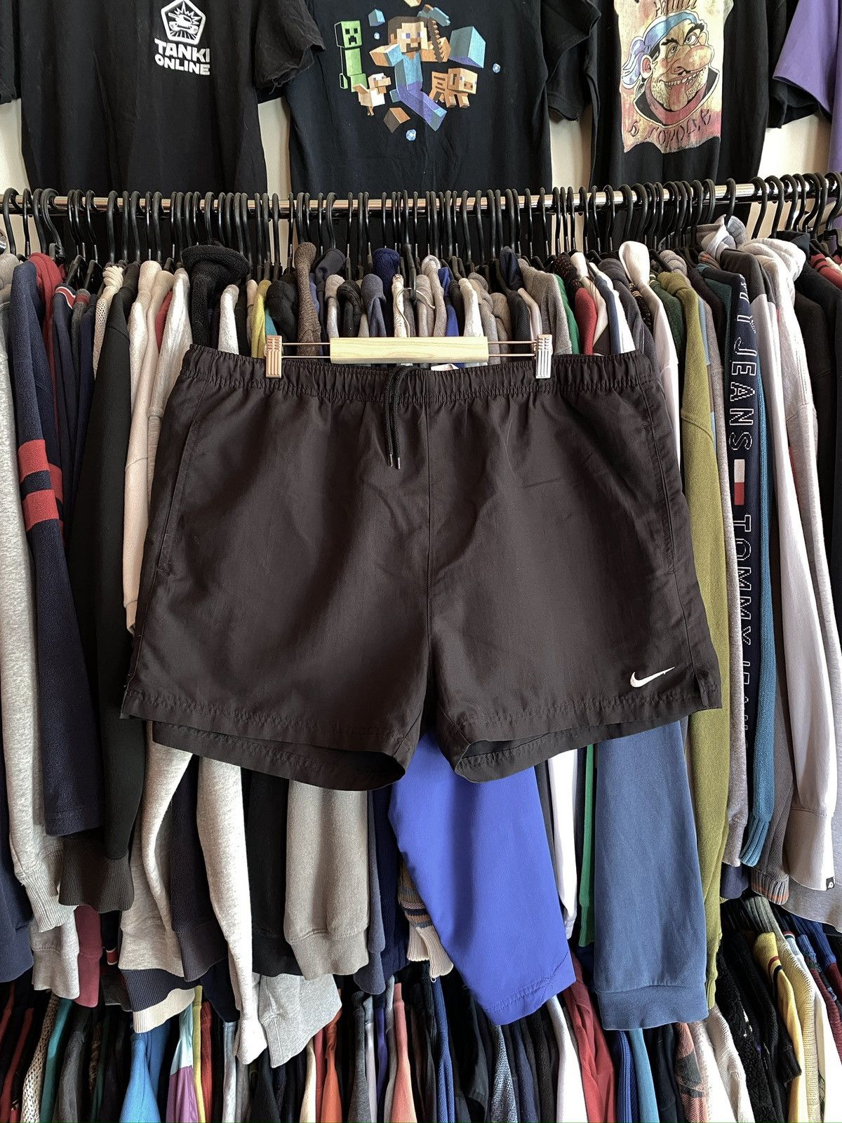 Nike VINTAGE NIKE BLACK SHORTS 90s Size US 36 / EU 52 - 1 Thumbnail