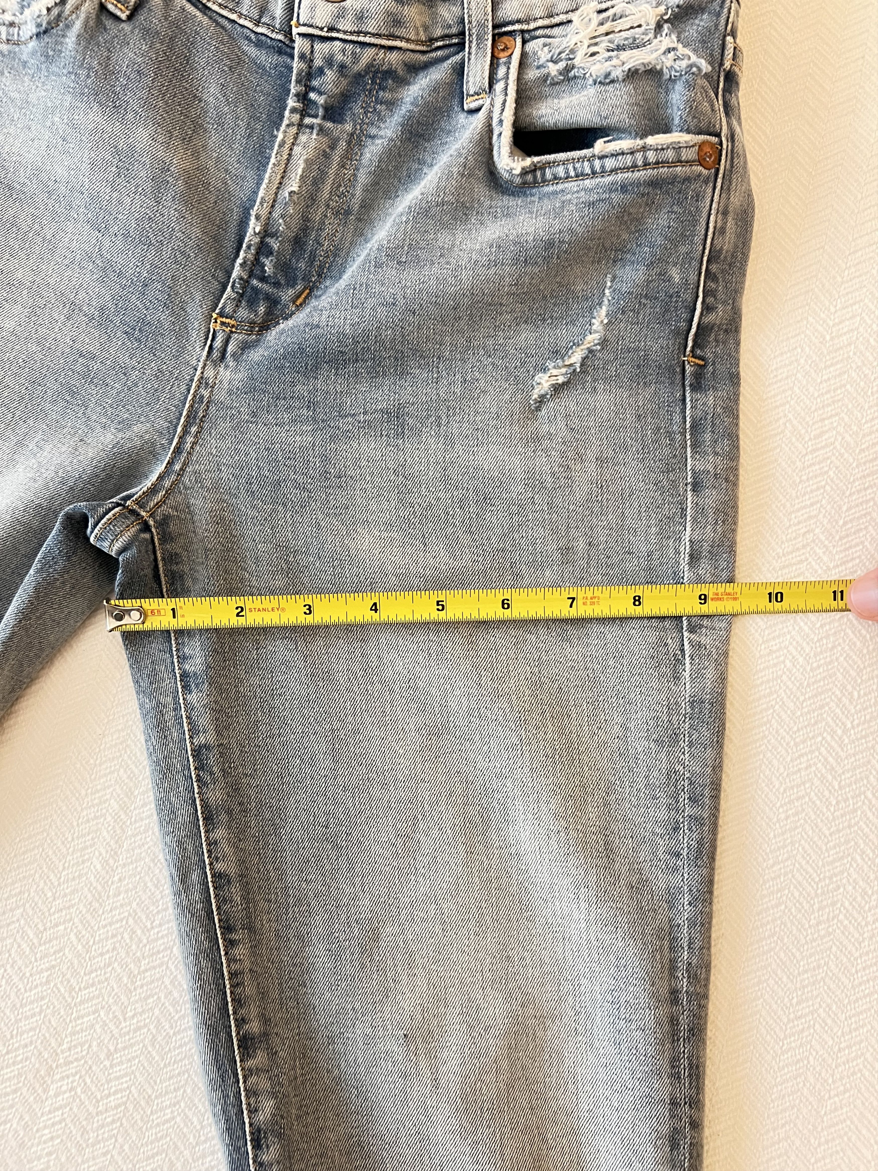 Agolde Agolde Sophie Crop High Waisted Ripped Ankle Jeans Size 26" / US 2 / IT 38 - 5 Thumbnail