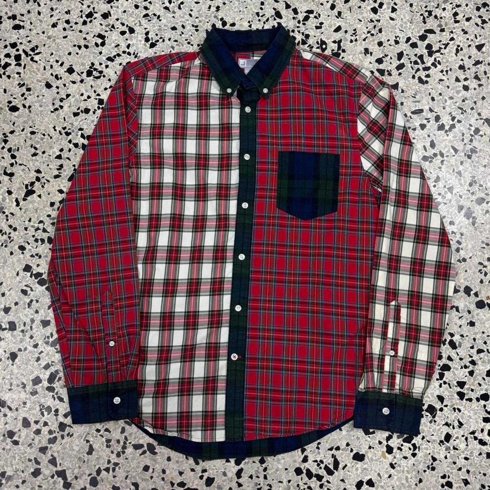 JCPenney × Vintage VINTAGE Y2K JCPENNEY PATCHWORK PLAID FLANNEL SHIRT: Size US M / EU 48-50 / 2 - 1 Thumbnail