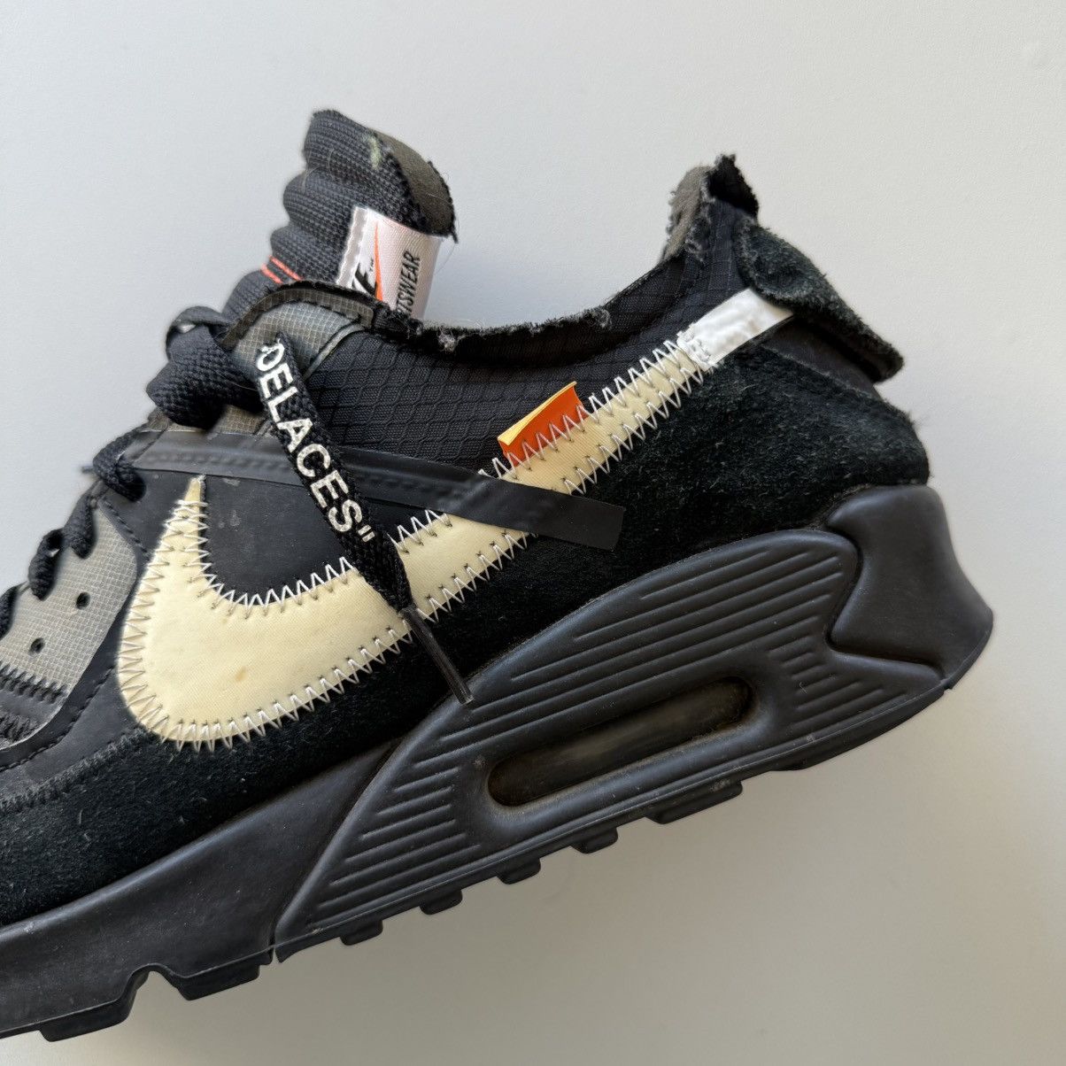 Nike × Off-White 2019 Off White x Nike Air Max 90 Black Size US 10 / EU 43 - 6 Thumbnail