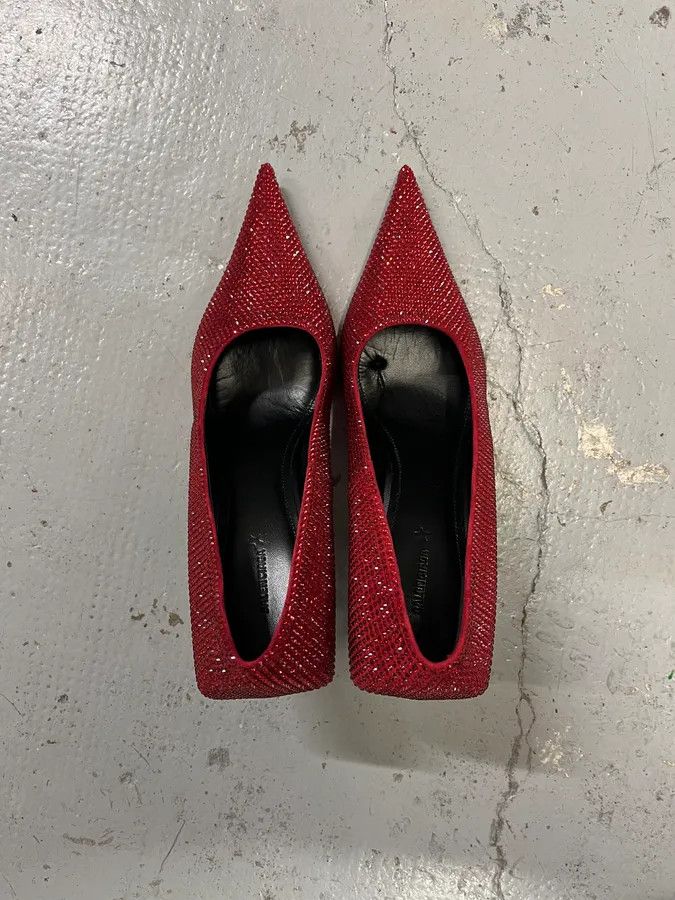 Balenciaga Balenciaga Red Strass Heels Size US 6 / IT 36 - 5 Thumbnail