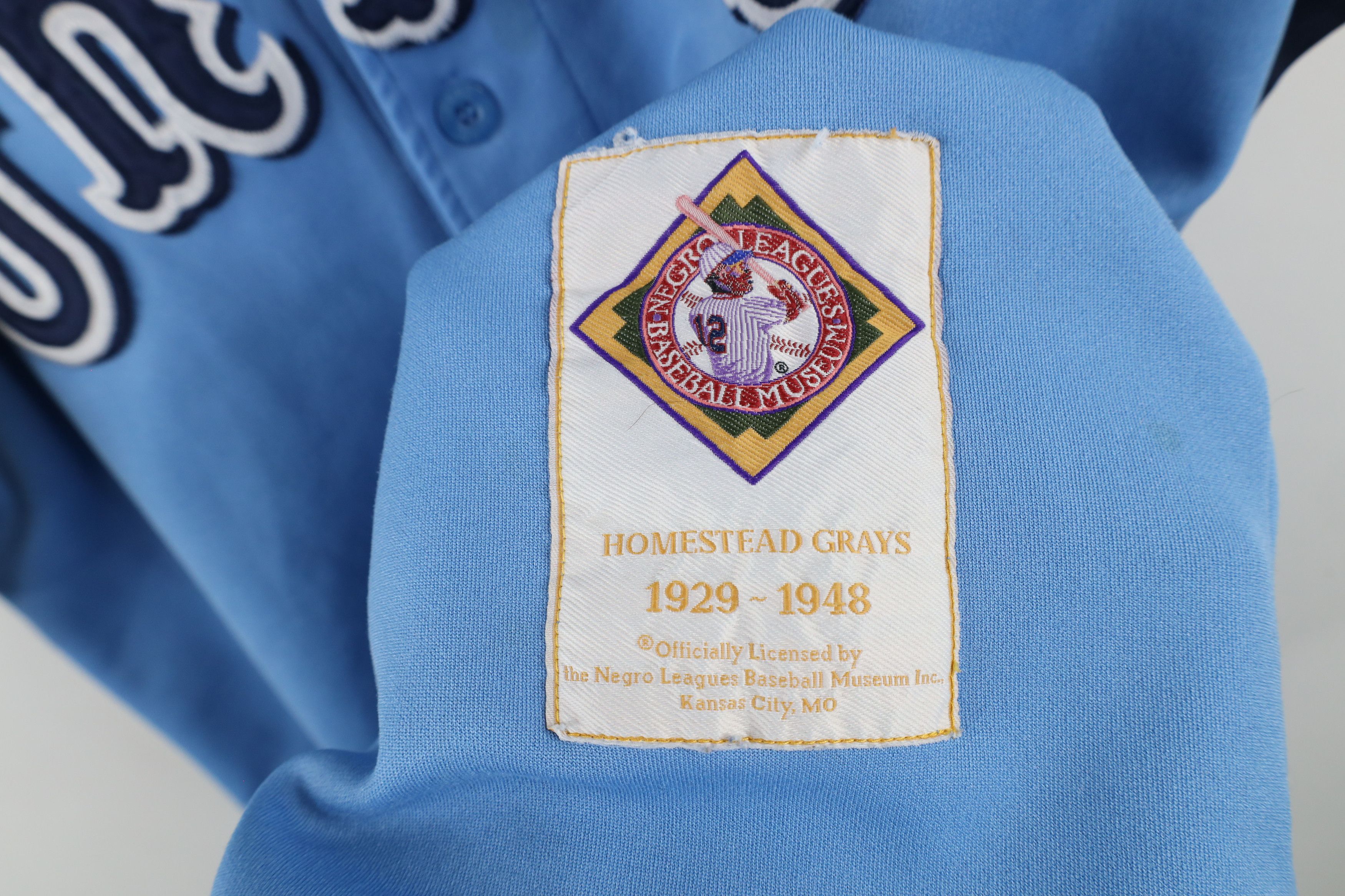 Vintage Vintage 90s Leagues Homestead Grays Baseball Jersey Blue Size US XXL / EU 58 / 5 - 8 Thumbnail
