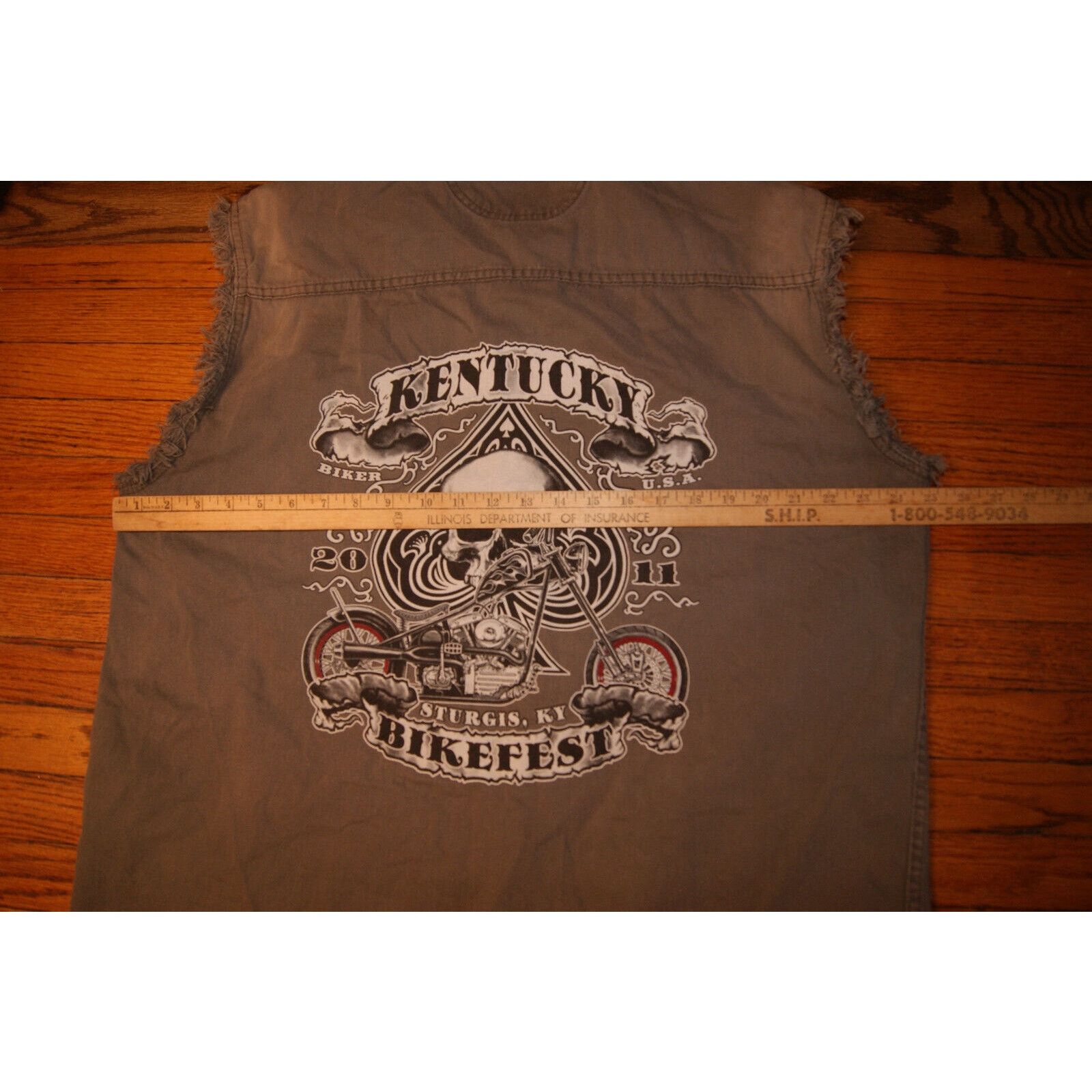 Other Sturgis KY Bikefest 11 Sleeveless Denim Mens XL Button Shirt Size US XL / EU 56 / 4 - 7 Thumbnail