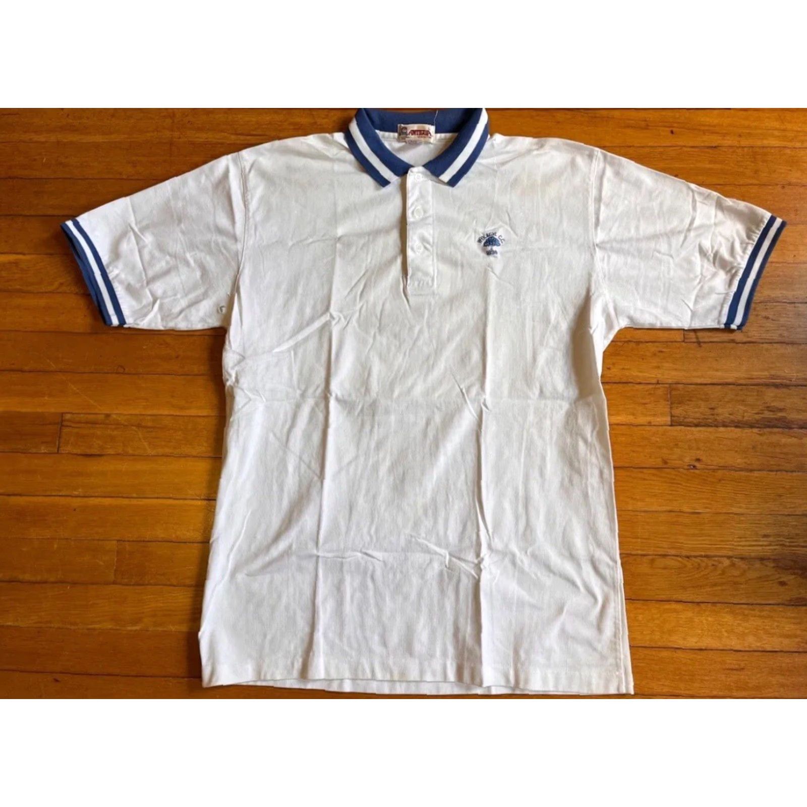 Vintage VINTAGE Antigua Wykagyl Golf Shirt Men’s L White Polo (80s) Size US L / EU 52-54 / 3 - 2 Thumbnail