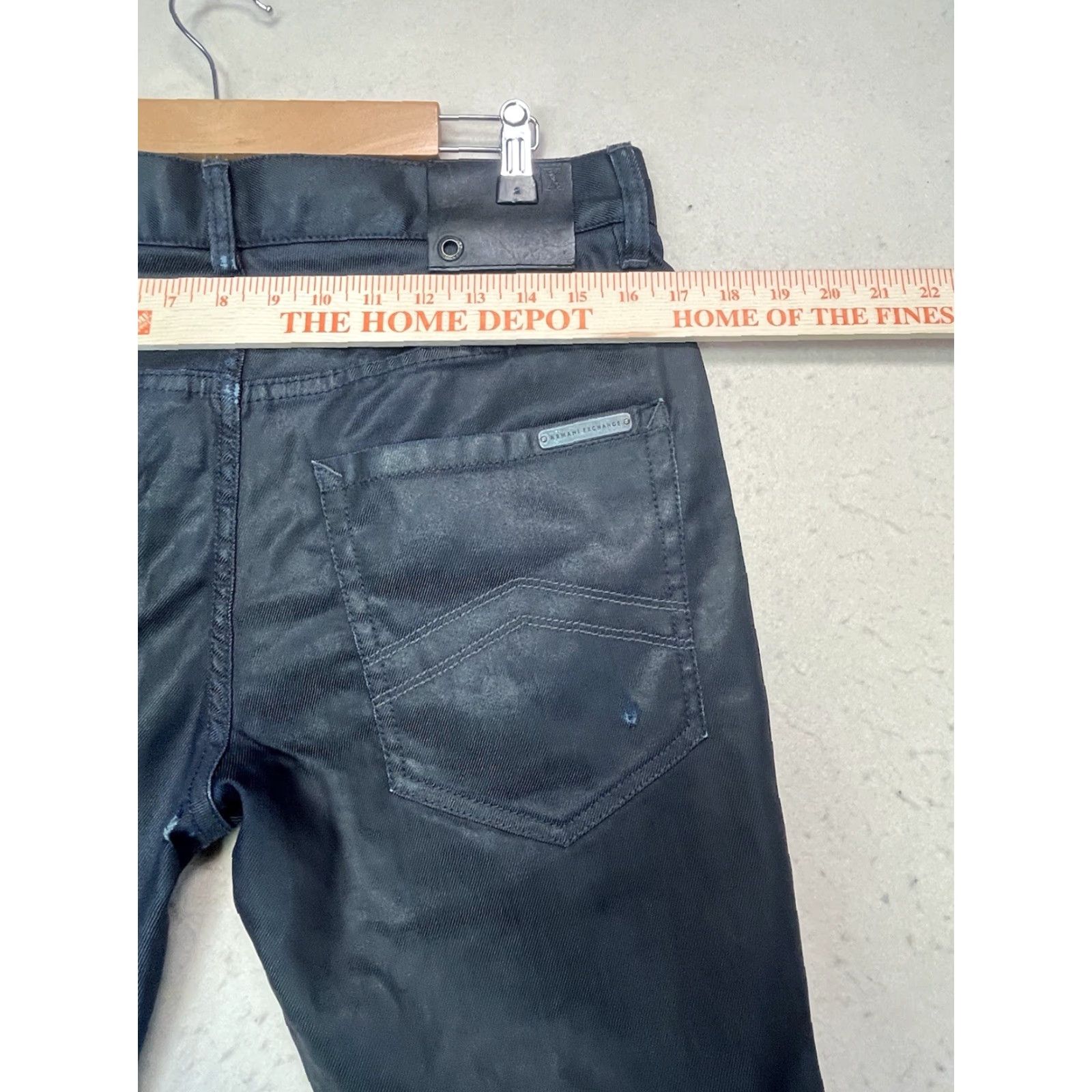 Armani Exchange AX Armani Exchange Jeans Slim 31x30 Dark Gray Mens Jeans Slim Straight Button Fly 5-Pocket Logo City College Preppy Vintage No Size US 31 - 3 Thumbnail